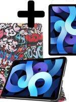 BTH BTH iPad Air 4 2020 (10,9 inch) Hoesje Met Screenprotector - Graffity