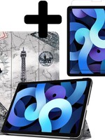 BTH BTH iPad Air 4 2020 (10,9 inch) Hoesje Met Screenprotector - Eiffeltoren