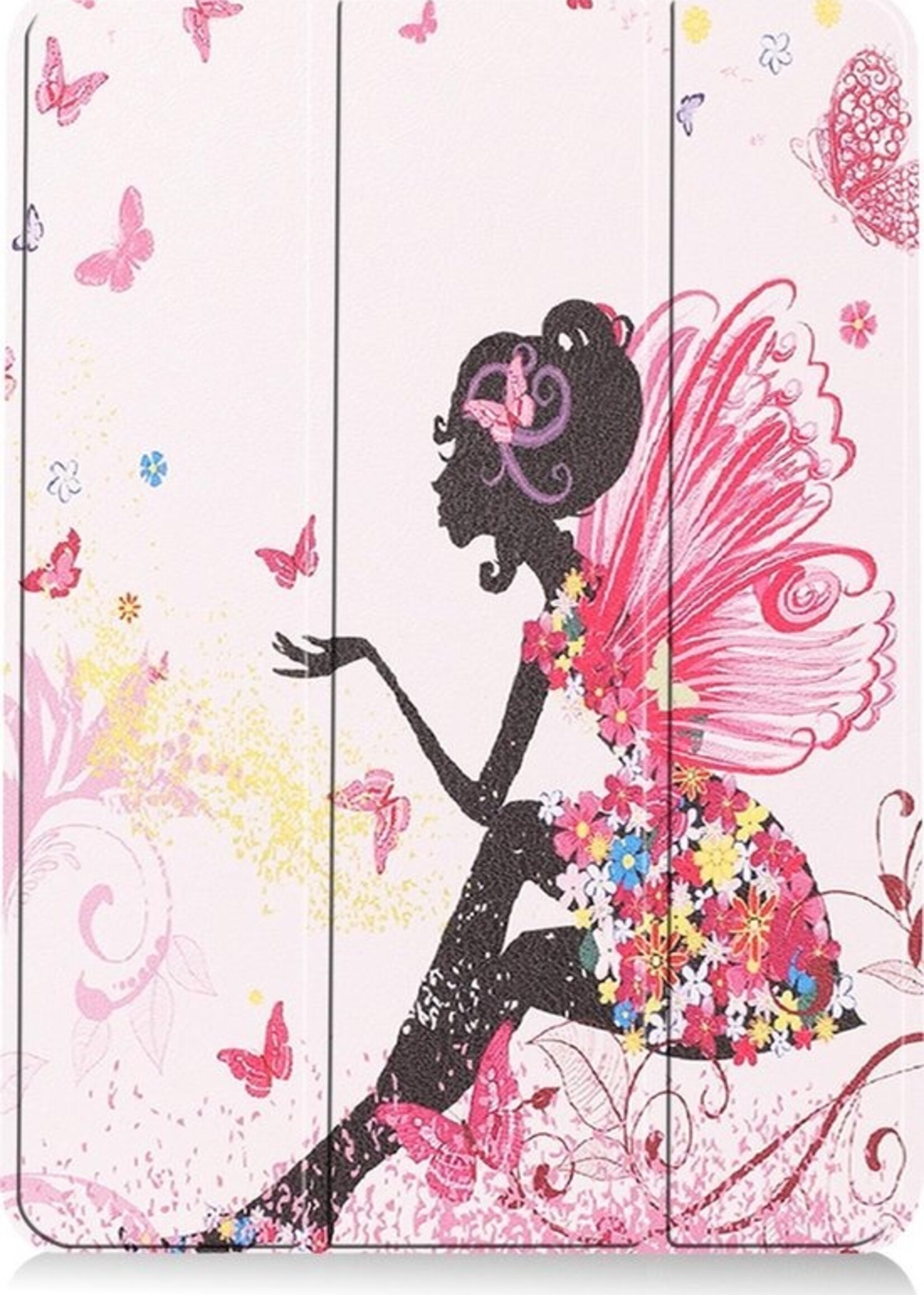 BTH Hoes Geschikt voor iPad Air 2020 Hoes Book Case Hoesje Trifold Cover Met Screenprotector - Hoesje Geschikt voor iPad Air 4 2020 Hoesje Bookcase - Elfje