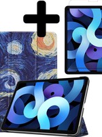 BTH BTH iPad Air 4 2020 (10,9 inch) Hoesje Met Screenprotector - Sterrenhemel