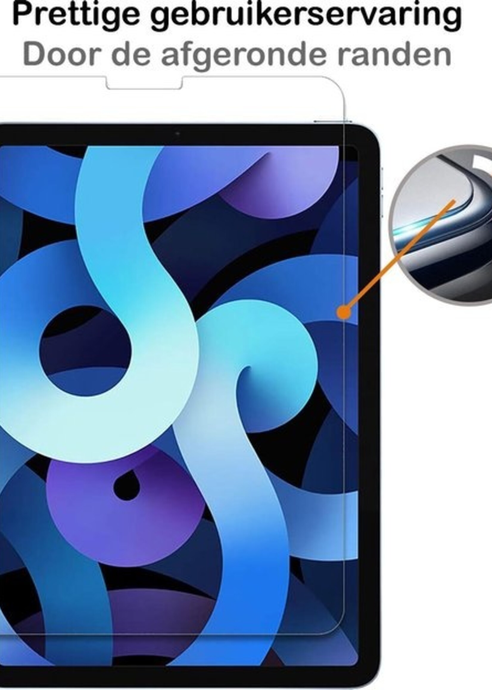 BTH Hoes Geschikt voor iPad Air 2020 Hoes Book Case Hoesje Trifold Cover Met Screenprotector - Hoesje Geschikt voor iPad Air 4 2020 Hoesje Bookcase - Sterrenhemel