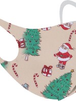BTH BTH Wasbaar Kerst Mondkapje - Creme