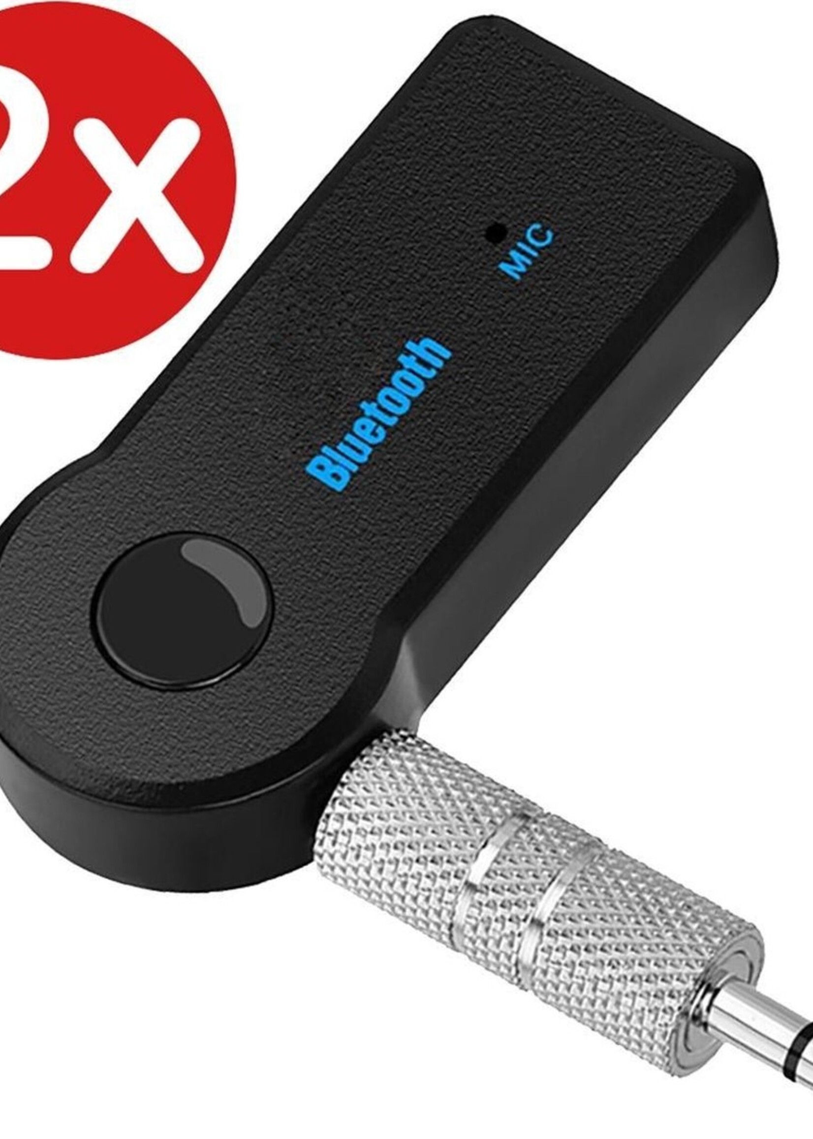 BTH Draadloze Bluetooth Adapter Auto Bluetooth Receiver Audio Muziek AUX - 2 PACK