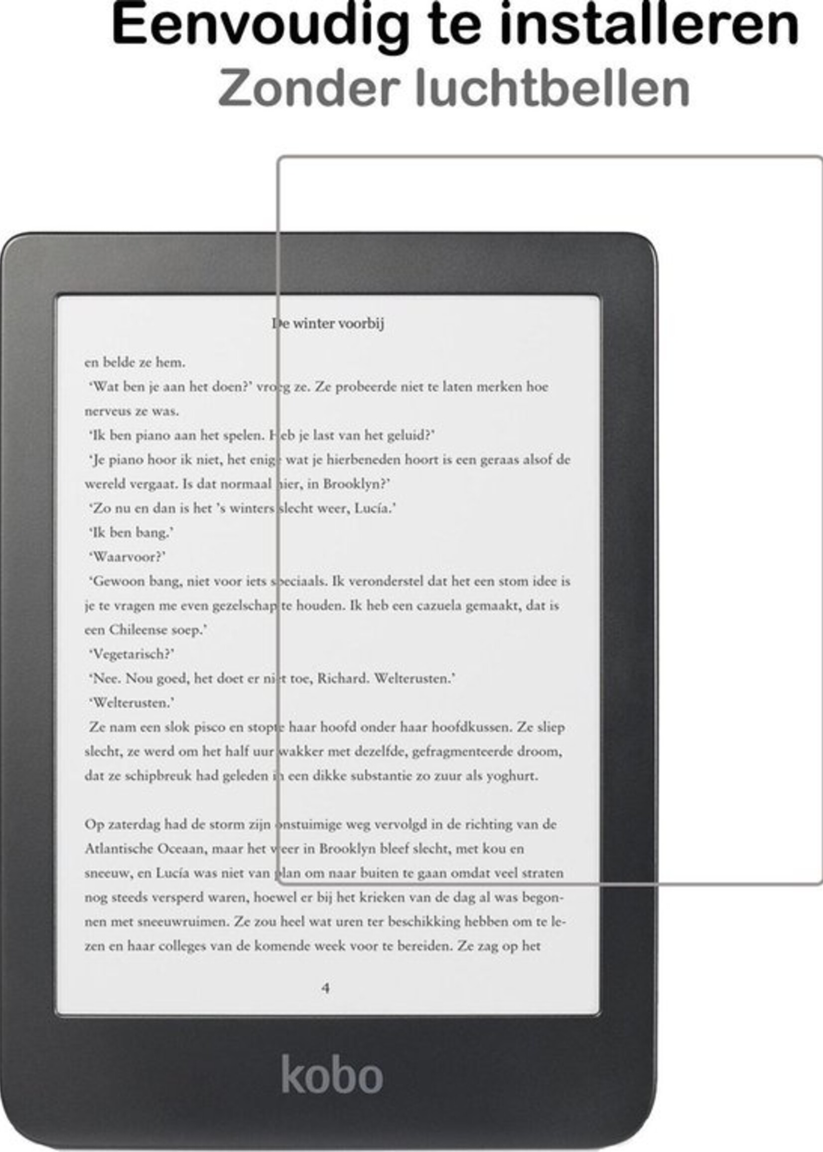 BTH Screenprotector Geschikt voor Kobo Clara HD Screenprotector Gehard Glas Tempered Glass - Screenprotector Geschikt voor Kobo Clara HD Screenprotector