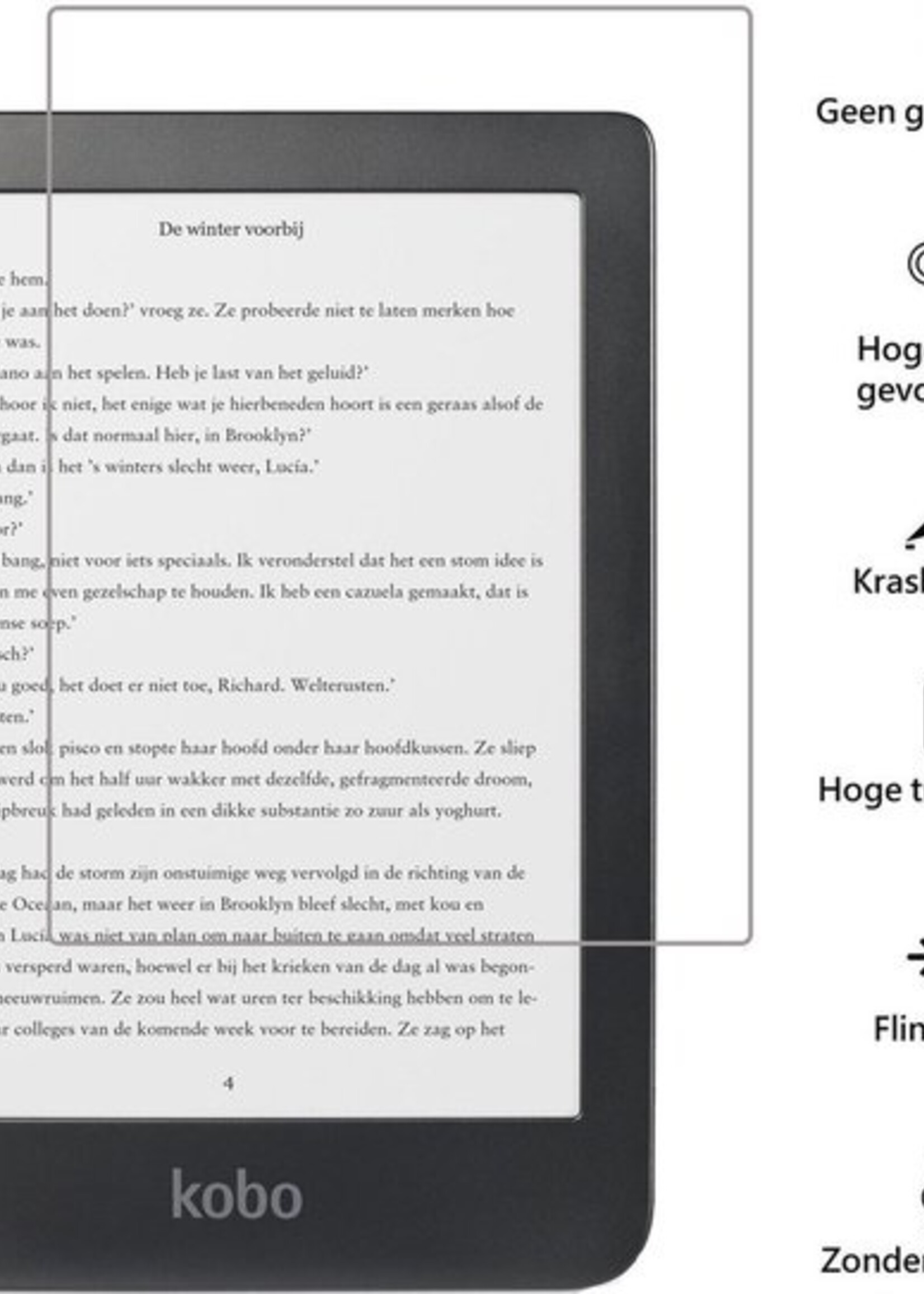 BTH Screenprotector Geschikt voor Kobo Clara HD Screenprotector Gehard Glas Tempered Glass - Screenprotector Geschikt voor Kobo Clara HD Screenprotector - 2 PACK