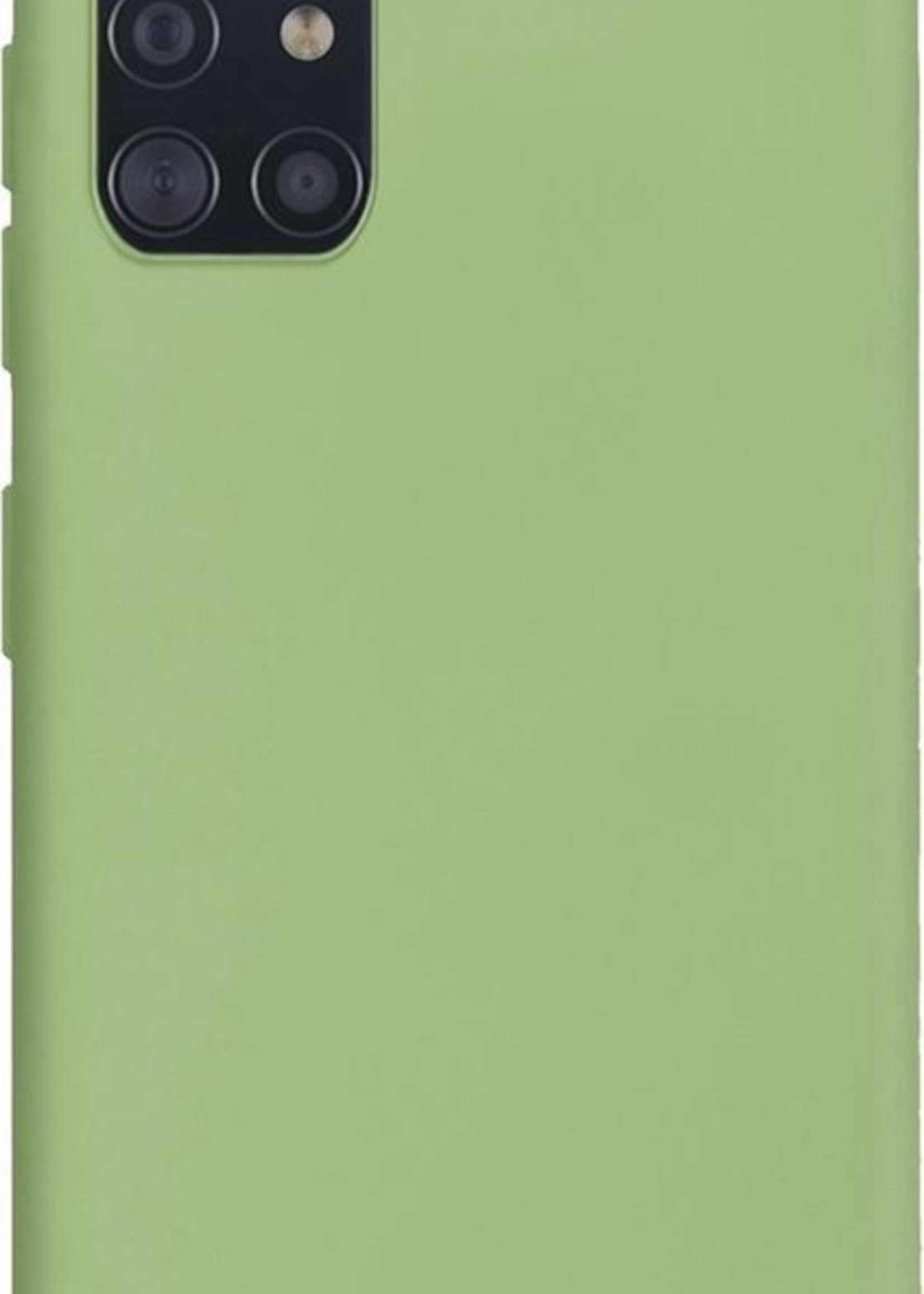 BTH Hoesje Geschikt voor Samsung A51 Hoesje Siliconen Case Hoes - Hoes Geschikt voor Samsung Galaxy A51 Hoes Cover Case - Groen