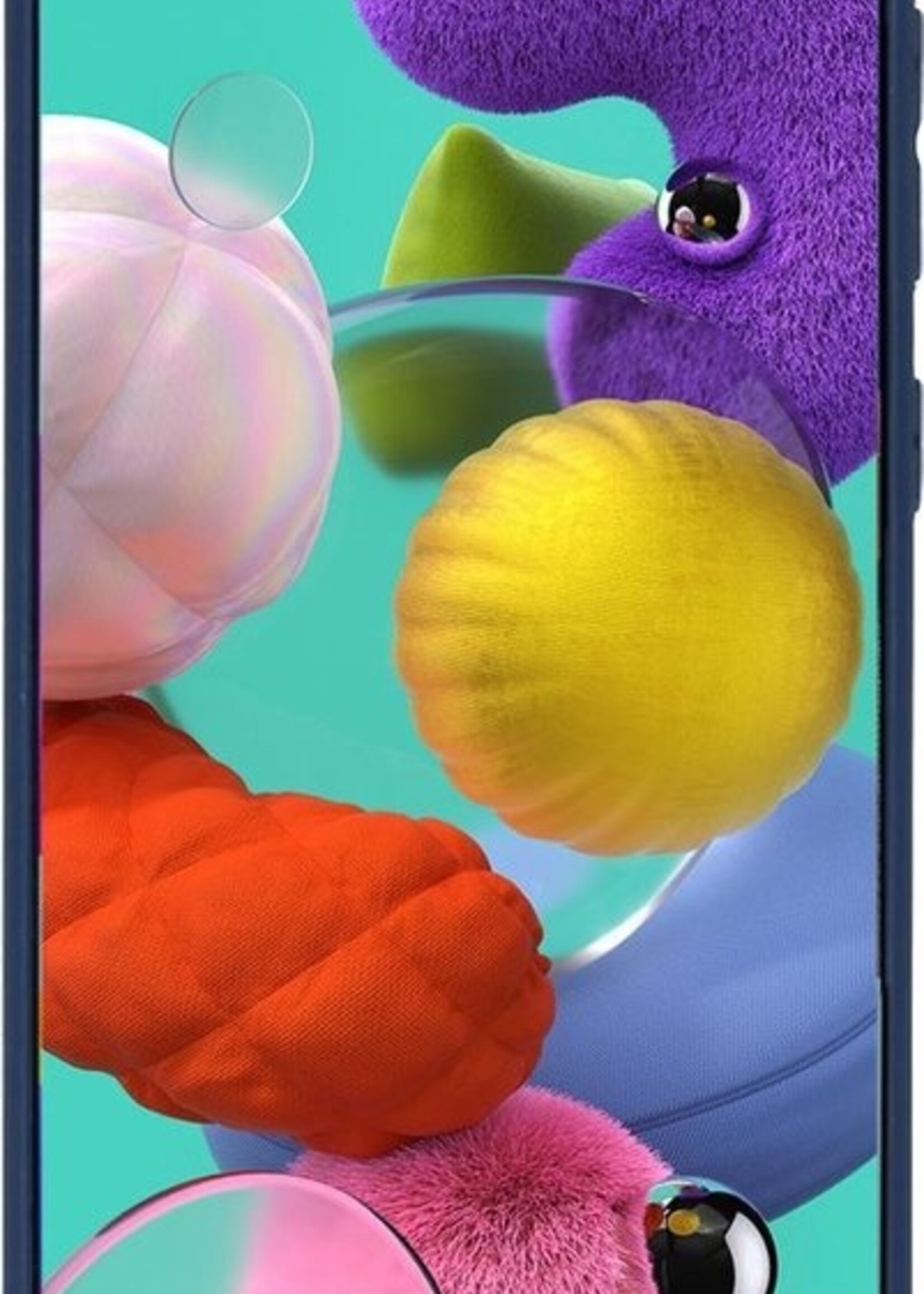 BTH Hoesje Geschikt voor Samsung A51 Hoesje Siliconen Case Hoes - Hoes Geschikt voor Samsung Galaxy A51 Hoes Cover Case - Blauw