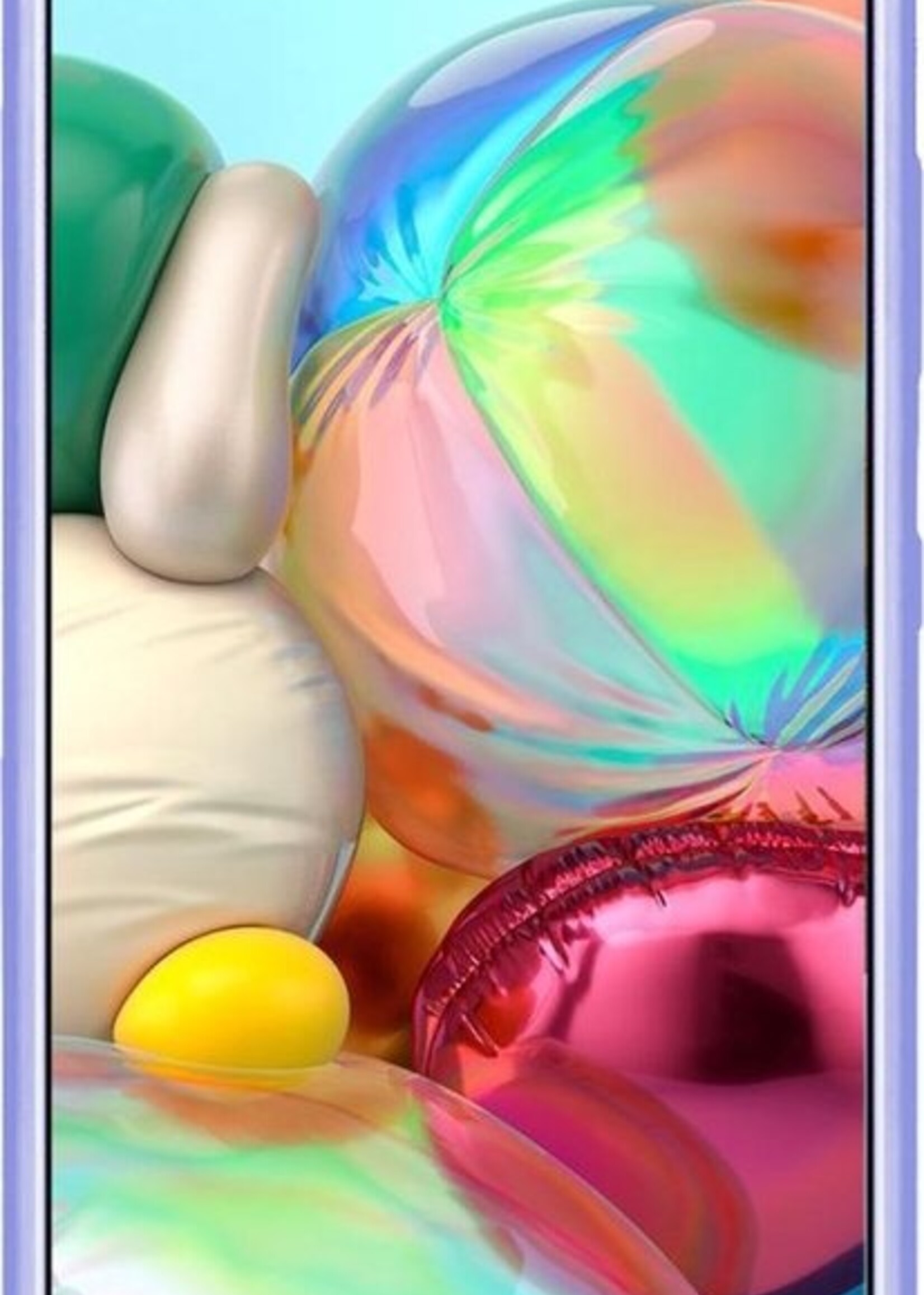 BTH Hoesje Geschikt voor Samsung A71 Hoesje Siliconen Case Hoes - Hoes Geschikt voor Samsung Galaxy A71 Hoes Cover Case - Lila