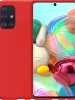 BTH BTH Samsung Galaxy A71 hoesje siliconen - Rood