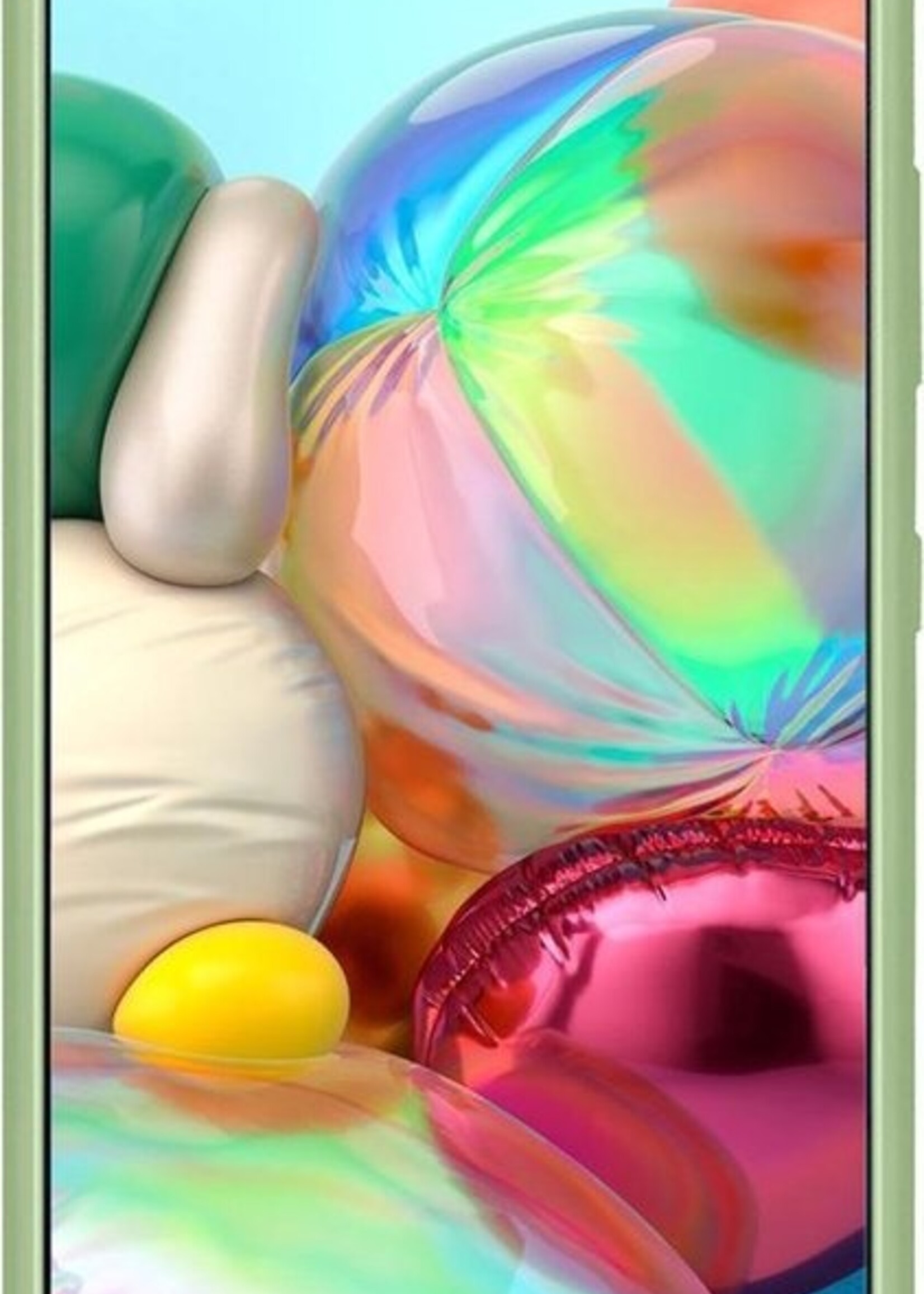 BTH Hoesje Geschikt voor Samsung A71 Hoesje Siliconen Case Hoes - Hoes Geschikt voor Samsung Galaxy A71 Hoes Cover Case - Groen