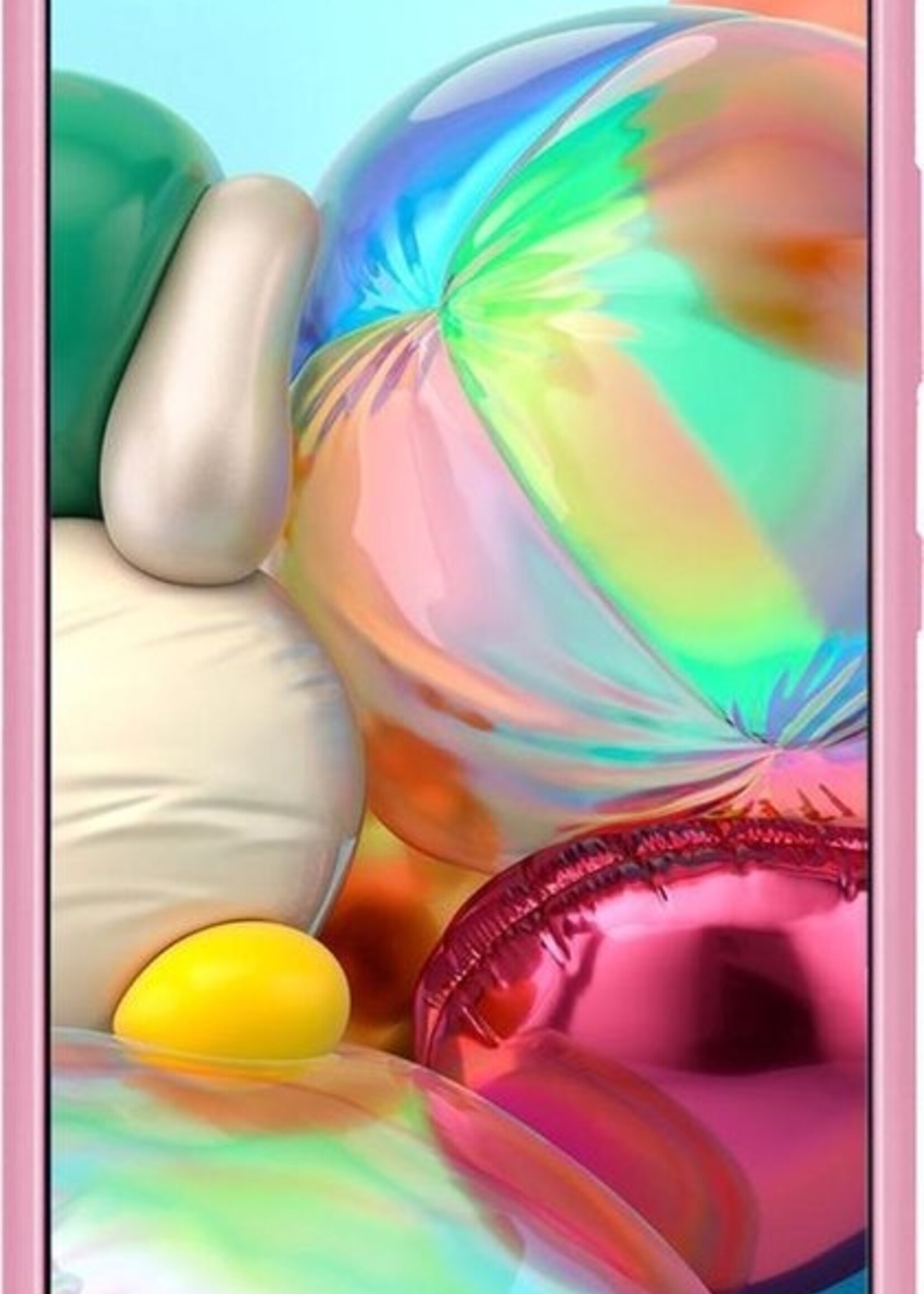 BTH Hoesje Geschikt voor Samsung A71 Hoesje Siliconen Case Hoes - Hoes Geschikt voor Samsung Galaxy A71 Hoes Cover Case - Roze