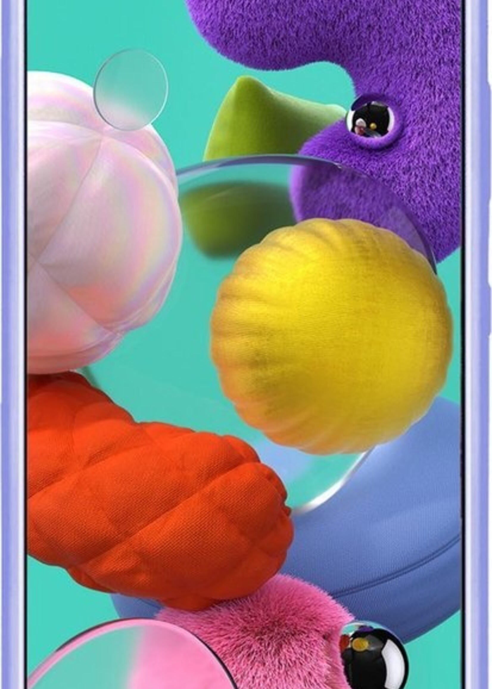 BTH Hoesje Geschikt voor Samsung A51 Hoesje Siliconen Case Hoes - Hoes Geschikt voor Samsung Galaxy A51 Hoes Cover Case - Lila - 2 PACK