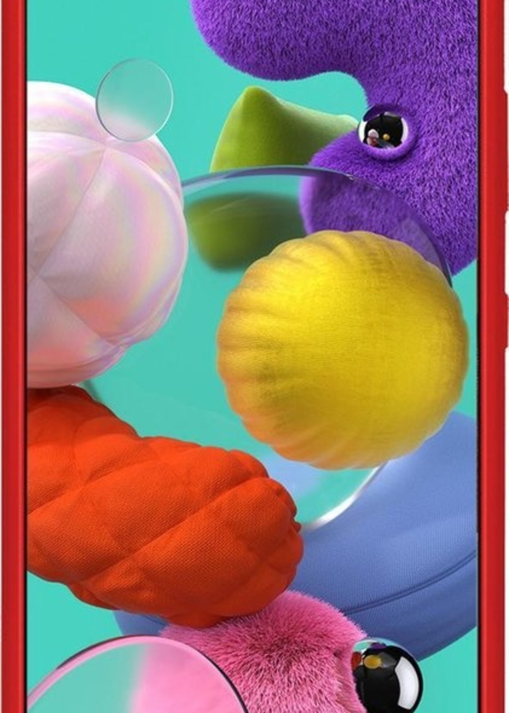BTH Hoesje Geschikt voor Samsung A51 Hoesje Siliconen Case Hoes - Hoes Geschikt voor Samsung Galaxy A51 Hoes Cover Case - Rood - 2 PACK