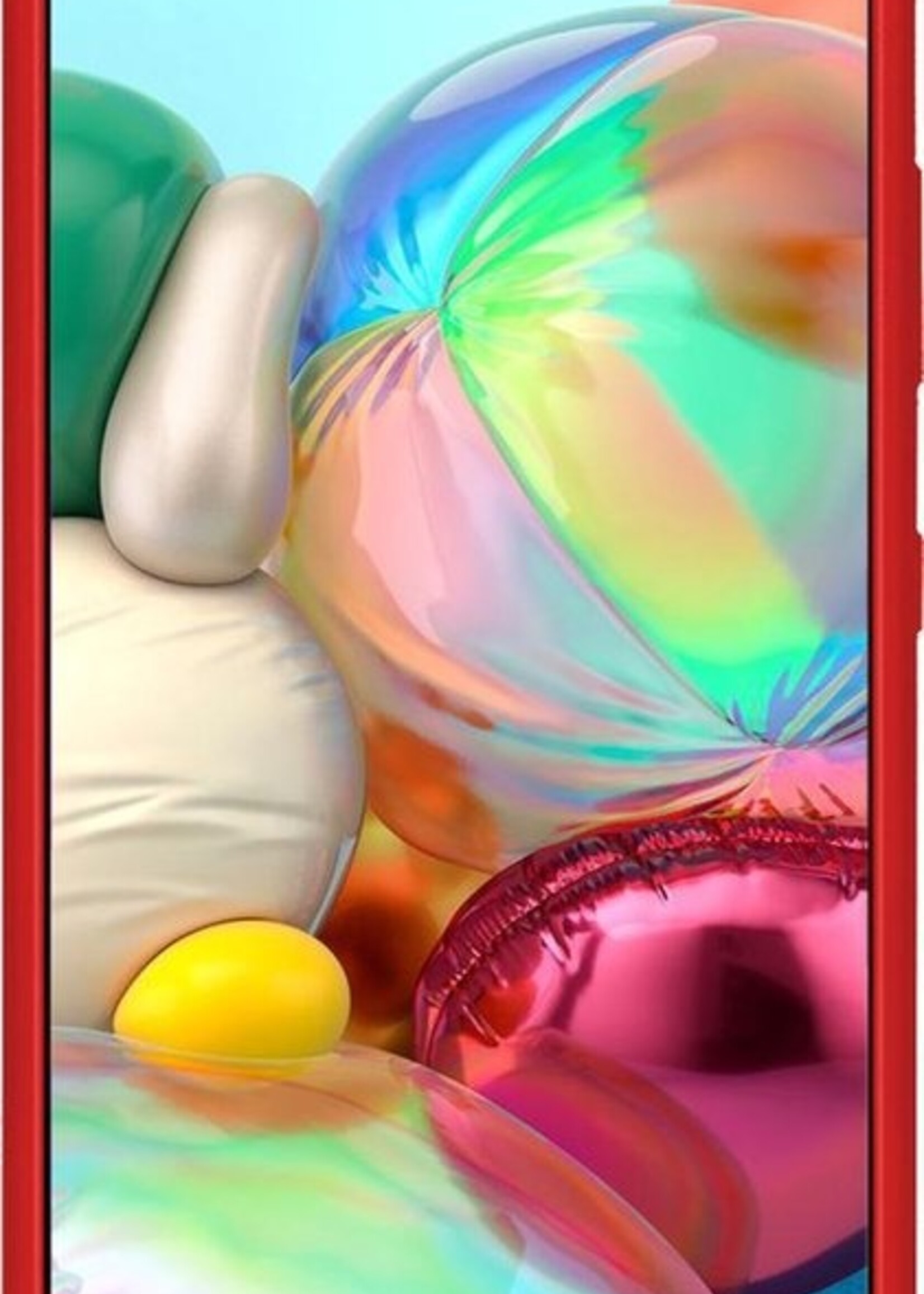 BTH Hoesje Geschikt voor Samsung A71 Hoesje Siliconen Case Hoes - Hoes Geschikt voor Samsung Galaxy A71 Hoes Cover Case - Rood - 2 PACK