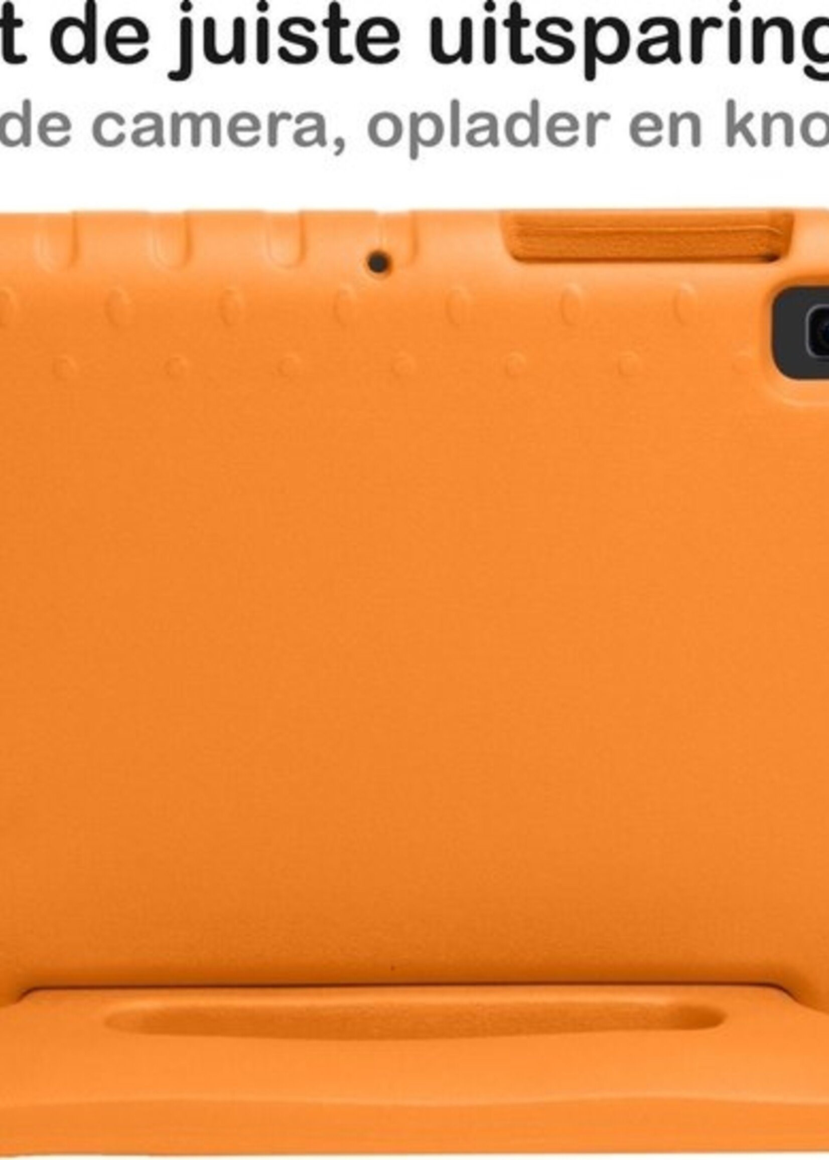 BTH Kinderhoes Geschikt voor Samsung Galaxy Tab A7 Hoes Kinder Hoesje Kids Case Cover Kidsproof - Hoesje Geschikt voor Samsung Tab A7 Hoesje Kinder Hoes - Oranje