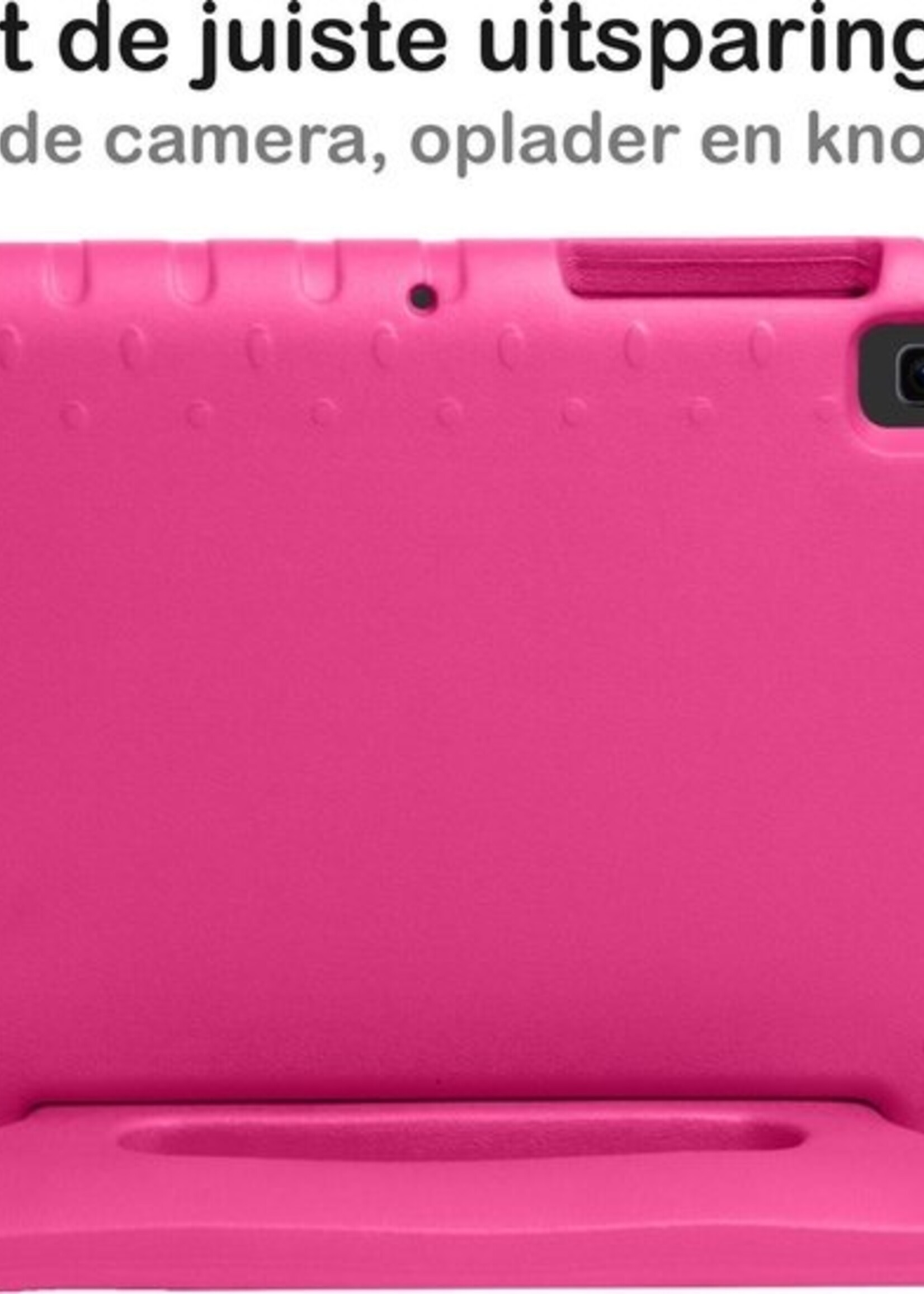 BTH Kinderhoes Geschikt voor Samsung Galaxy Tab A7 Hoes Kinder Hoesje Kids Case Cover Kidsproof - Hoesje Geschikt voor Samsung Tab A7 Hoesje Kinder Hoes - Roze