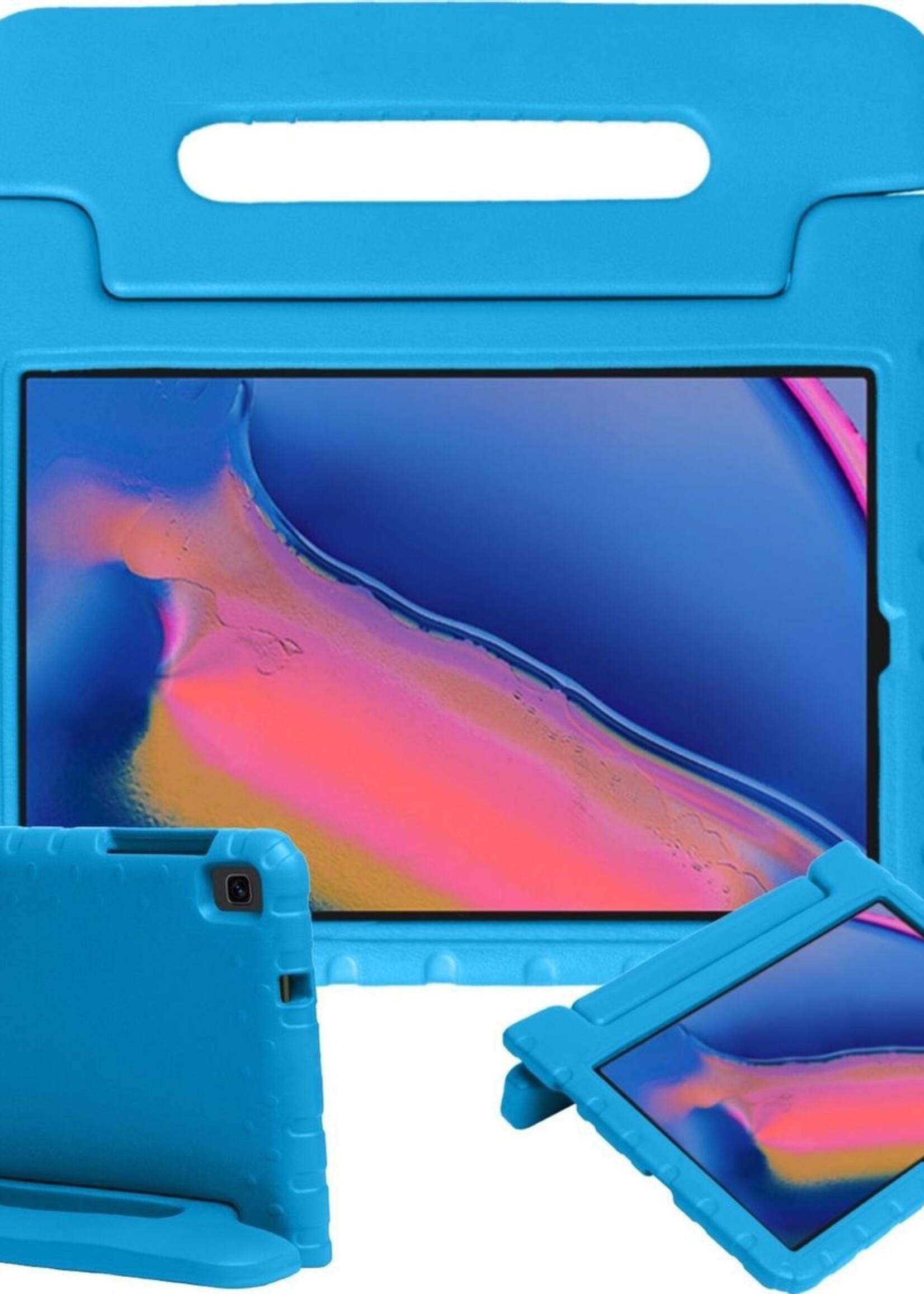 BTH Kinderhoes Geschikt voor Samsung Galaxy Tab A 8.0 (2019) Hoes Kinder Hoesje Kids Case Cover Kidsproof - Hoesje Geschikt voor Samsung Tab A 8.0 (2019) Hoesje Kinder Hoes - Blauw