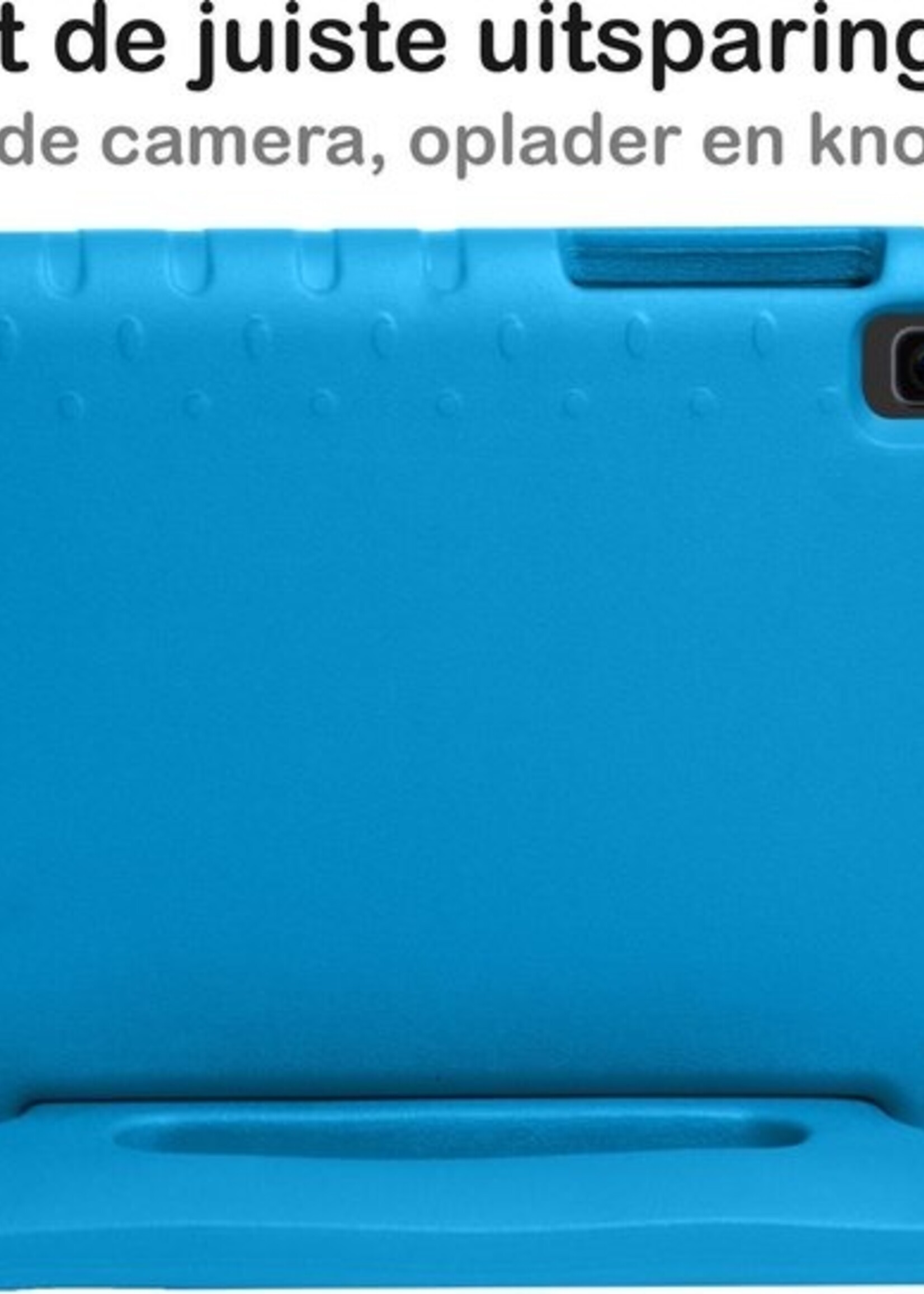 BTH Kinderhoes Geschikt voor Samsung Galaxy Tab A 8.0 (2019) Hoes Kinder Hoesje Kids Case Cover Kidsproof - Hoesje Geschikt voor Samsung Tab A 8.0 (2019) Hoesje Kinder Hoes - Blauw