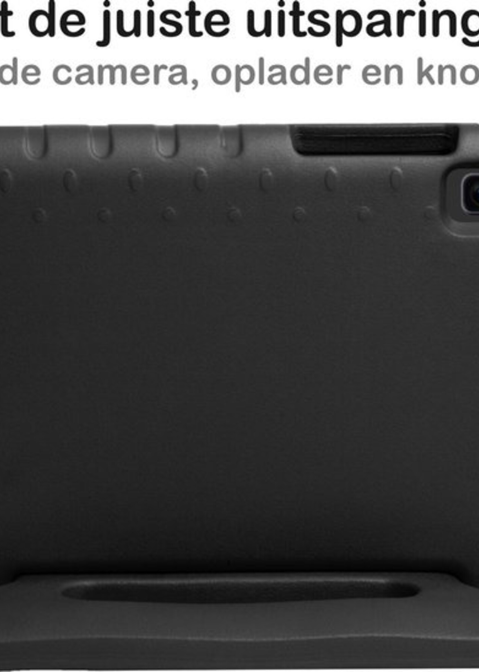 BTH Kinderhoes Geschikt voor Samsung Galaxy Tab A 8.0 (2019) Hoes Kinder Hoesje Kids Case Cover Kidsproof - Hoesje Geschikt voor Samsung Tab A 8.0 (2019) Hoesje Kinder Hoes - Zwart
