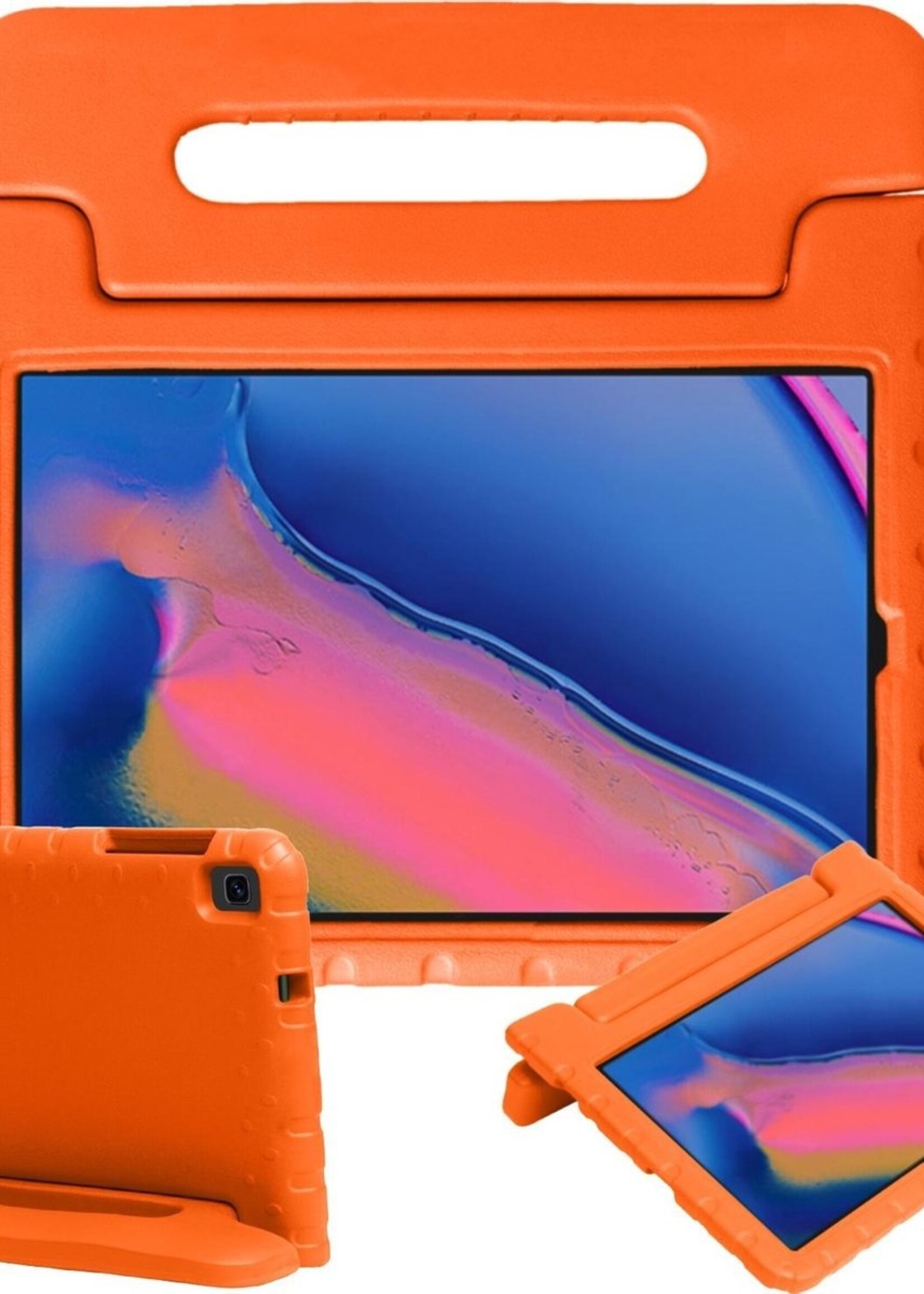 BTH Kinderhoes Geschikt voor Samsung Galaxy Tab A 8.0 (2019) Hoes Kinder Hoesje Kids Case Cover Kidsproof - Hoesje Geschikt voor Samsung Tab A 8.0 (2019) Hoesje Kinder Hoes - Oranje
