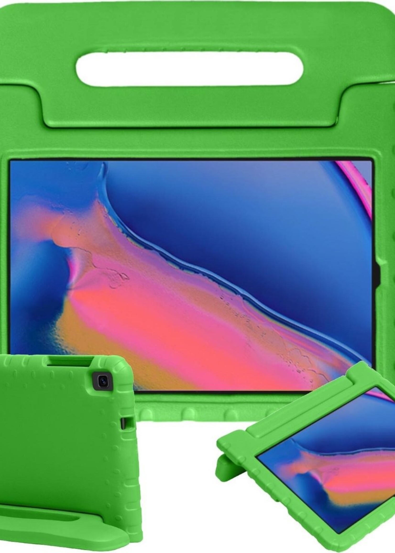 BTH Kinderhoes Geschikt voor Samsung Galaxy Tab A 8.0 (2019) Hoes Kinder Hoesje Kids Case Cover Kidsproof - Hoesje Geschikt voor Samsung Tab A 8.0 (2019) Hoesje Kinder Hoes - Groen