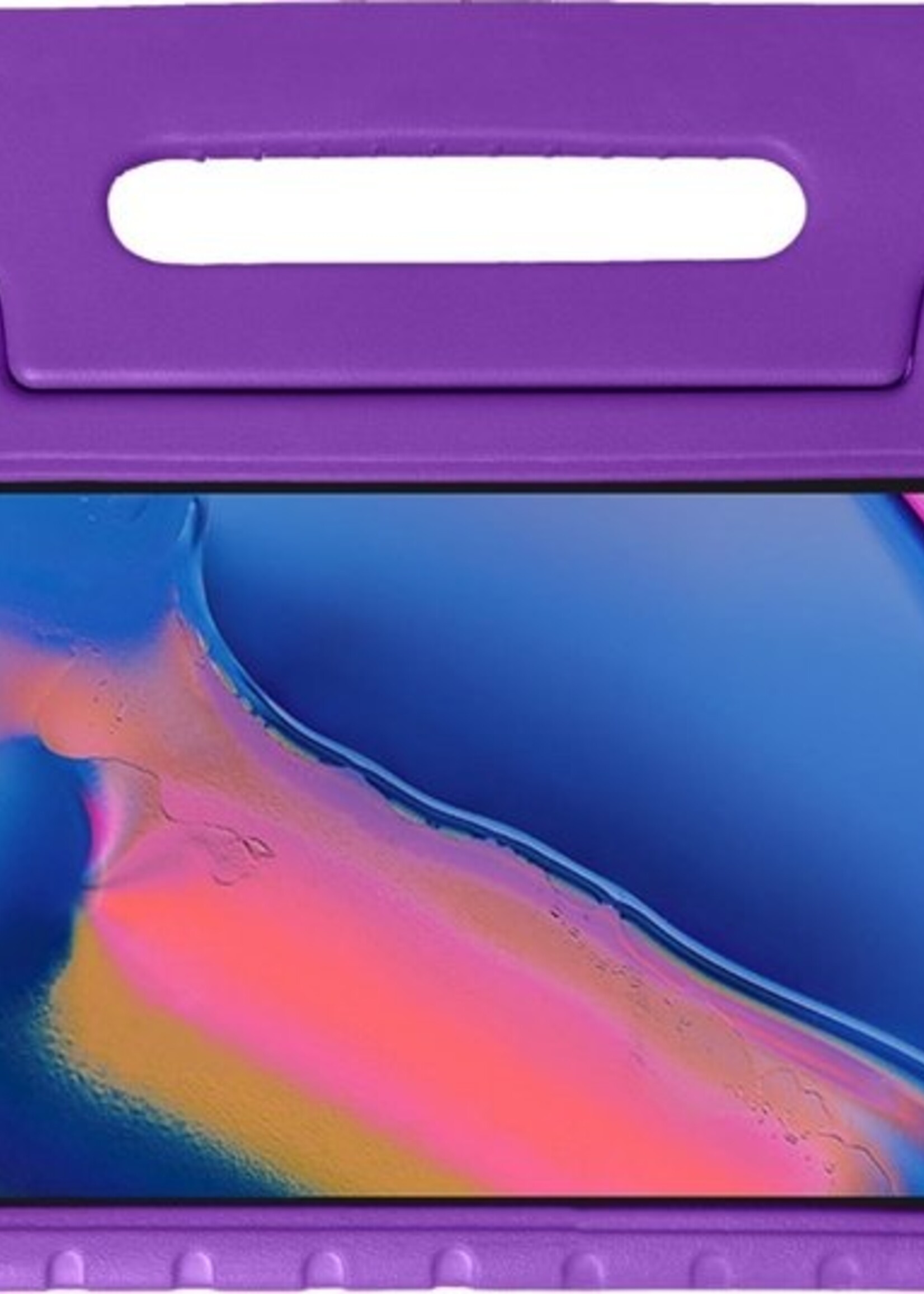 BTH Kinderhoes Geschikt voor Samsung Galaxy Tab A 8.0 (2019) Hoes Kinder Hoesje Kids Case Cover Kidsproof - Hoesje Geschikt voor Samsung Tab A 8.0 (2019) Hoesje Kinder Hoes - Paars