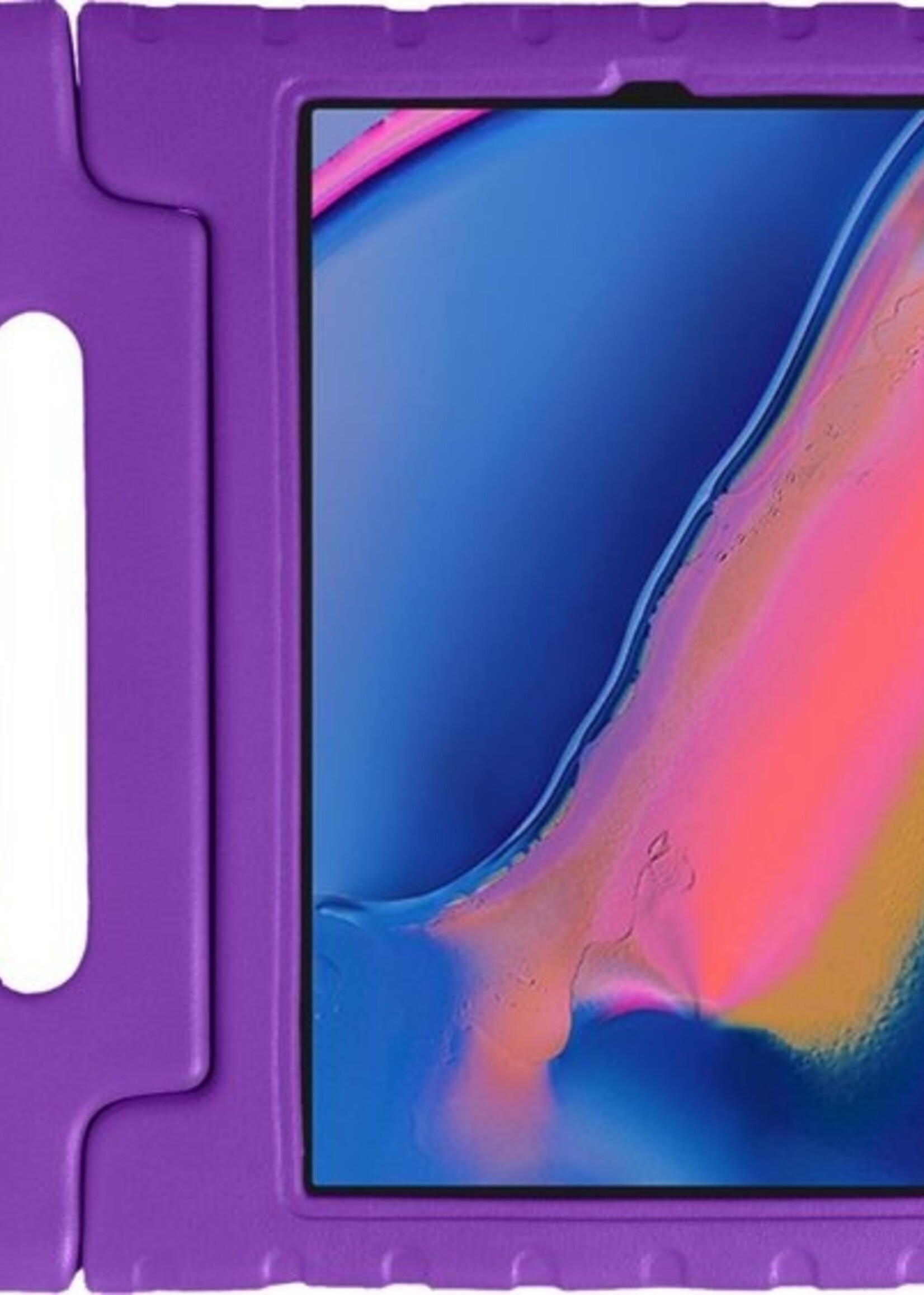 BTH Kinderhoes Geschikt voor Samsung Galaxy Tab A 8.0 (2019) Hoes Kinder Hoesje Kids Case Cover Kidsproof - Hoesje Geschikt voor Samsung Tab A 8.0 (2019) Hoesje Kinder Hoes - Paars