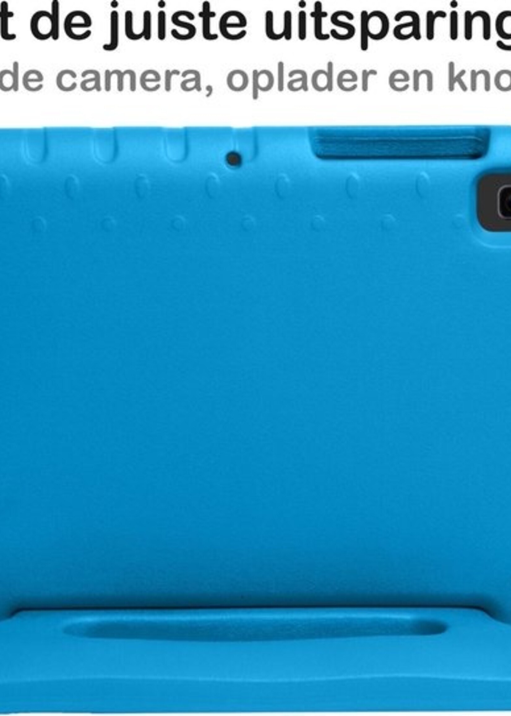 BTH Kinderhoes Geschikt voor Samsung Galaxy Tab S6 Lite Hoes Kinder Hoesje Kids Case Cover Kidsproof - Hoesje Geschikt voor Samsung Tab S6 Lite Hoesje Kinder Hoes - Blauw