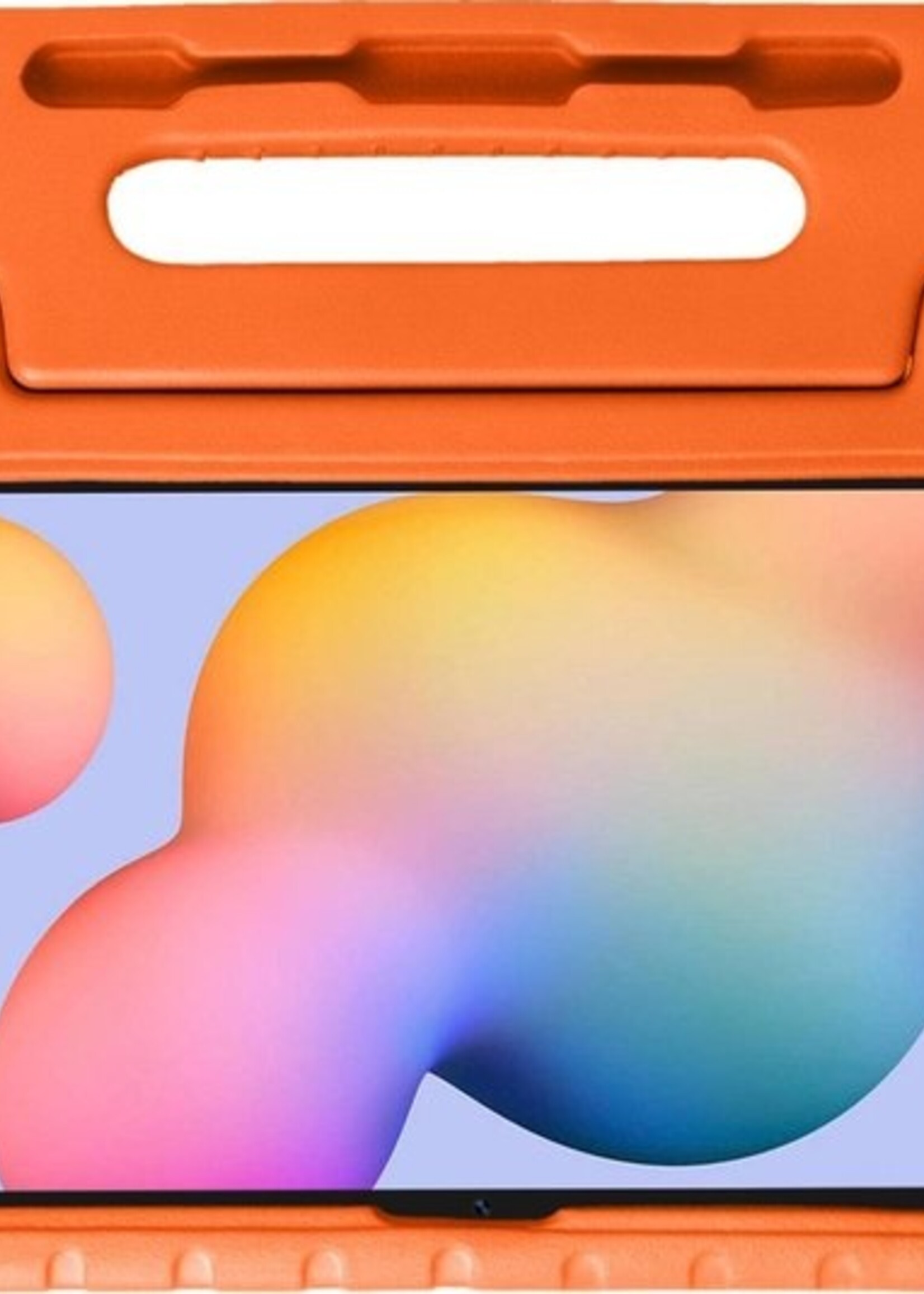 BTH Kinderhoes Geschikt voor Samsung Galaxy Tab S6 Lite Hoes Kinder Hoesje Kids Case Cover Kidsproof - Hoesje Geschikt voor Samsung Tab S6 Lite Hoesje Kinder Hoes - Oranje