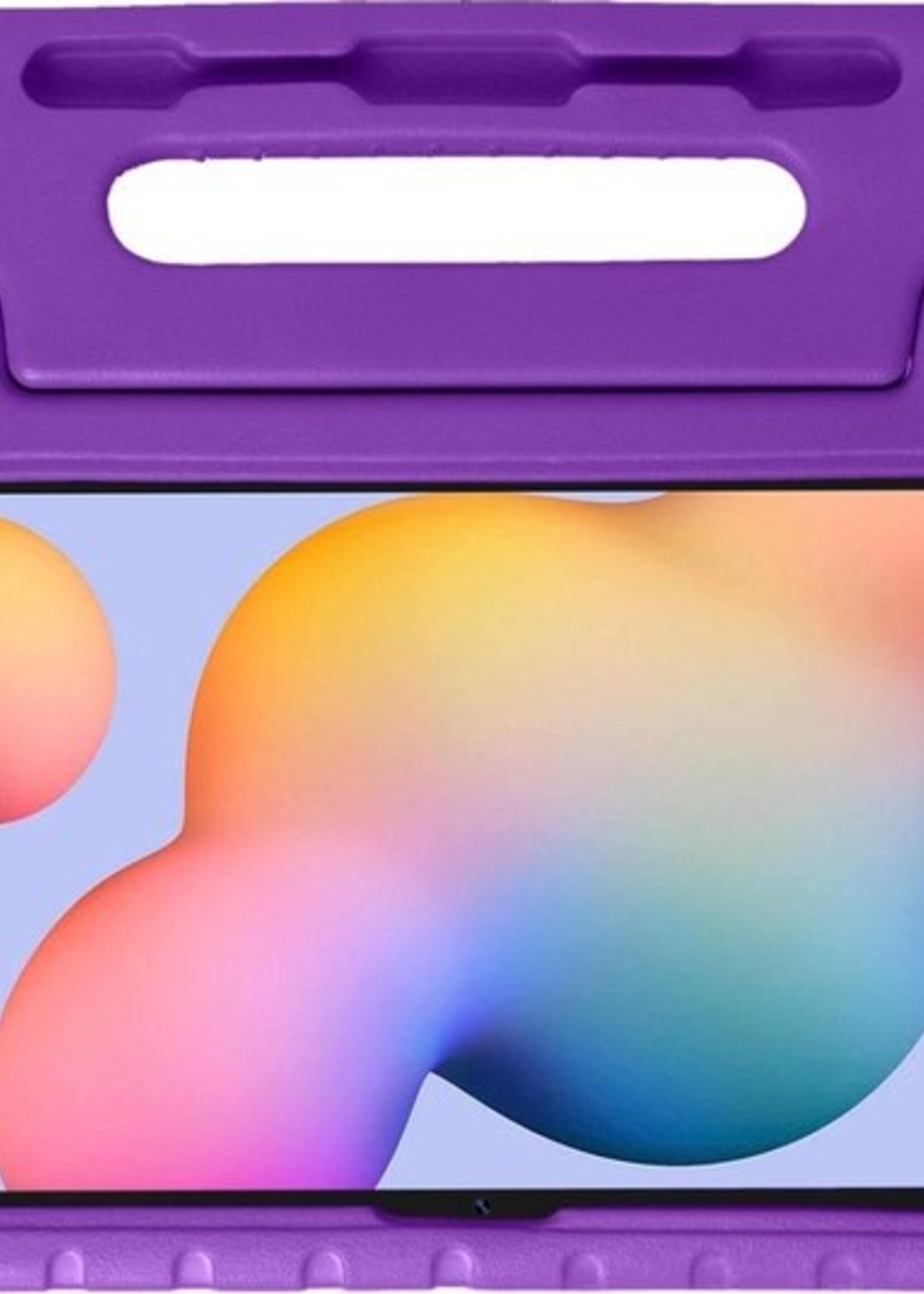 BTH Kinderhoes Geschikt voor Samsung Galaxy Tab S6 Lite Hoes Kinder Hoesje Kids Case Cover Kidsproof - Hoesje Geschikt voor Samsung Tab S6 Lite Hoesje Kinder Hoes - Paars