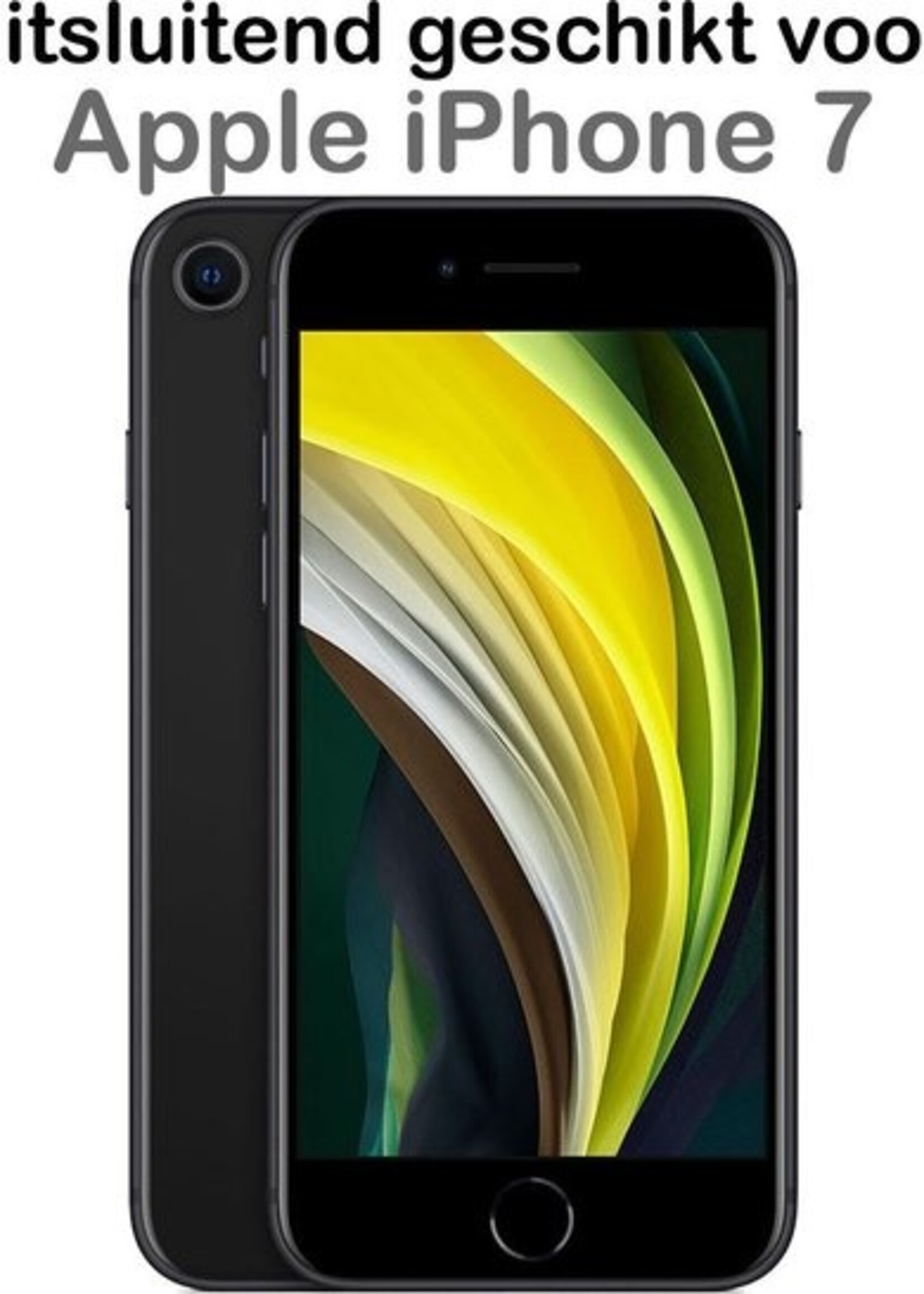 BTH Hoesje Geschikt voor iPhone 7 Hoesje Siliconen Case Hoes - Hoes Geschikt voor iPhone 7 Hoes Cover Case - Roze