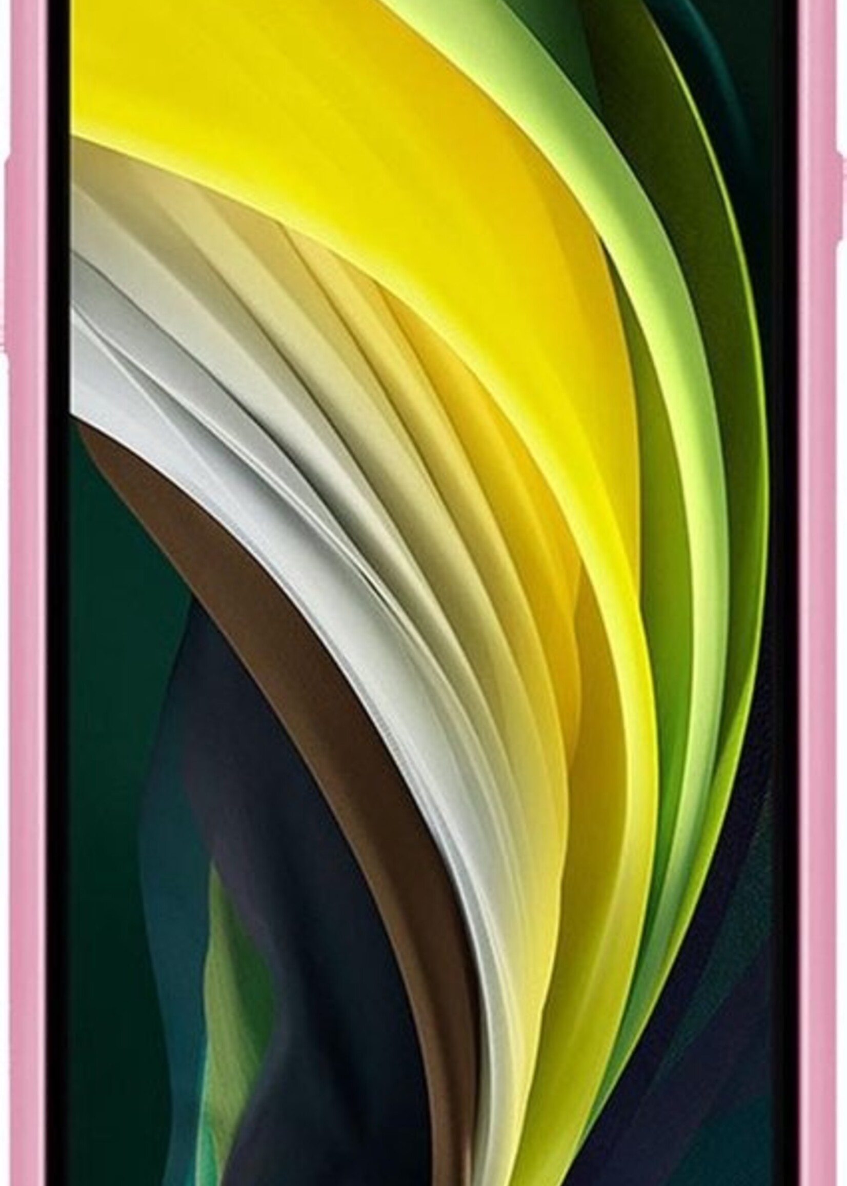 BTH Hoesje Geschikt voor iPhone 7 Hoesje Siliconen Case Hoes - Hoes Geschikt voor iPhone 7 Hoes Cover Case - Roze