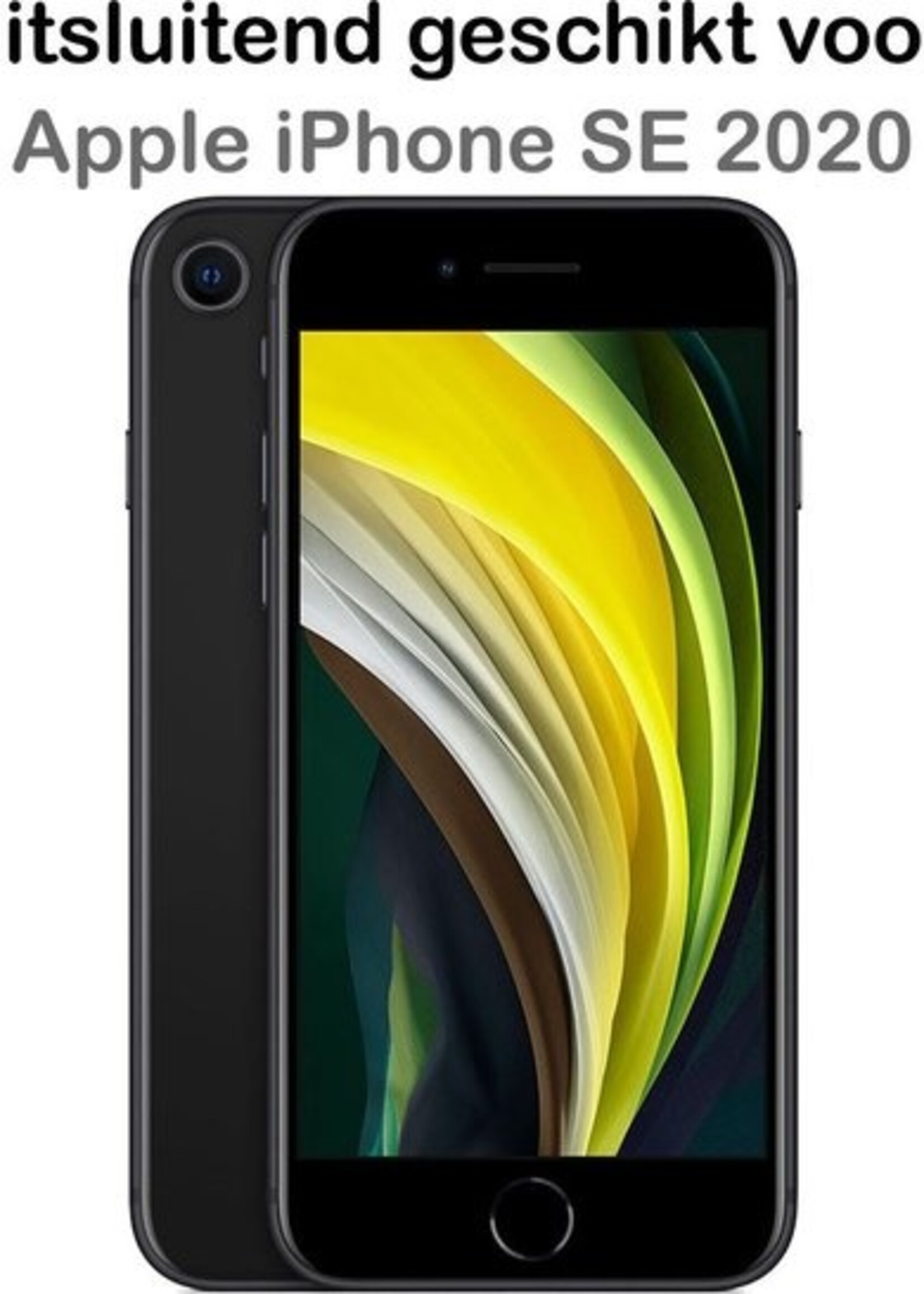 BTH Hoesje Geschikt voor iPhone SE 2020 Hoesje Siliconen Case Hoes - Hoes Geschikt voor iPhone SE (2020) Hoes Cover Case - Rood