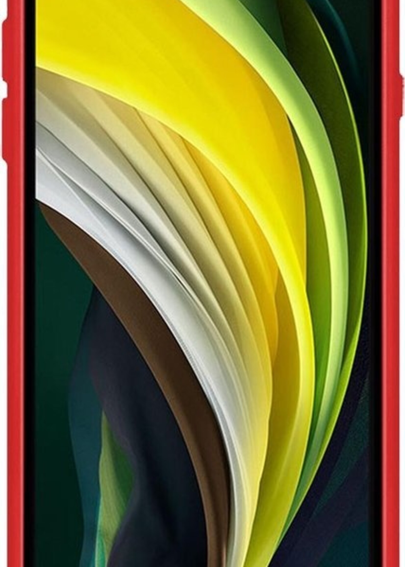 BTH Hoesje Geschikt voor iPhone 7 Hoesje Siliconen Case Hoes - Hoes Geschikt voor iPhone 7 Hoes Cover Case - Rood - 2 PACK