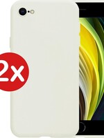 BTH BTH iPhone 7 hoesje siliconen - 2 PACK  - Wit
