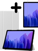 BTH BTH Samsung Galaxy Tab A7 2020 Hoesje met screenprotector - Wit