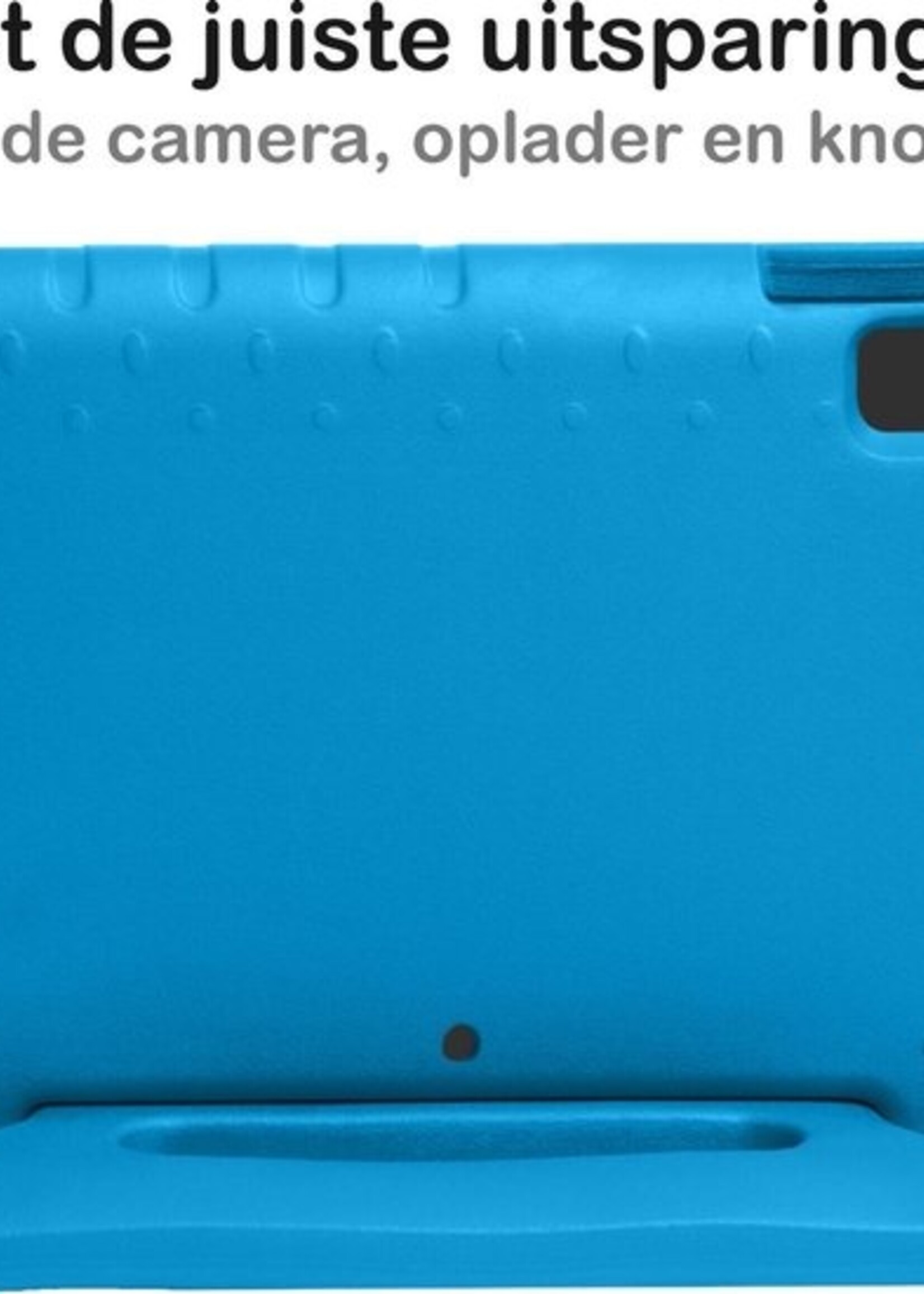 BTH Kinderhoes Geschikt voor iPad 10.2 2020 Hoes Kinder Hoesje Kids Case Cover Kidsproof - Hoesje Geschikt voor iPad 8 Hoesje Kinder Hoes - Blauw