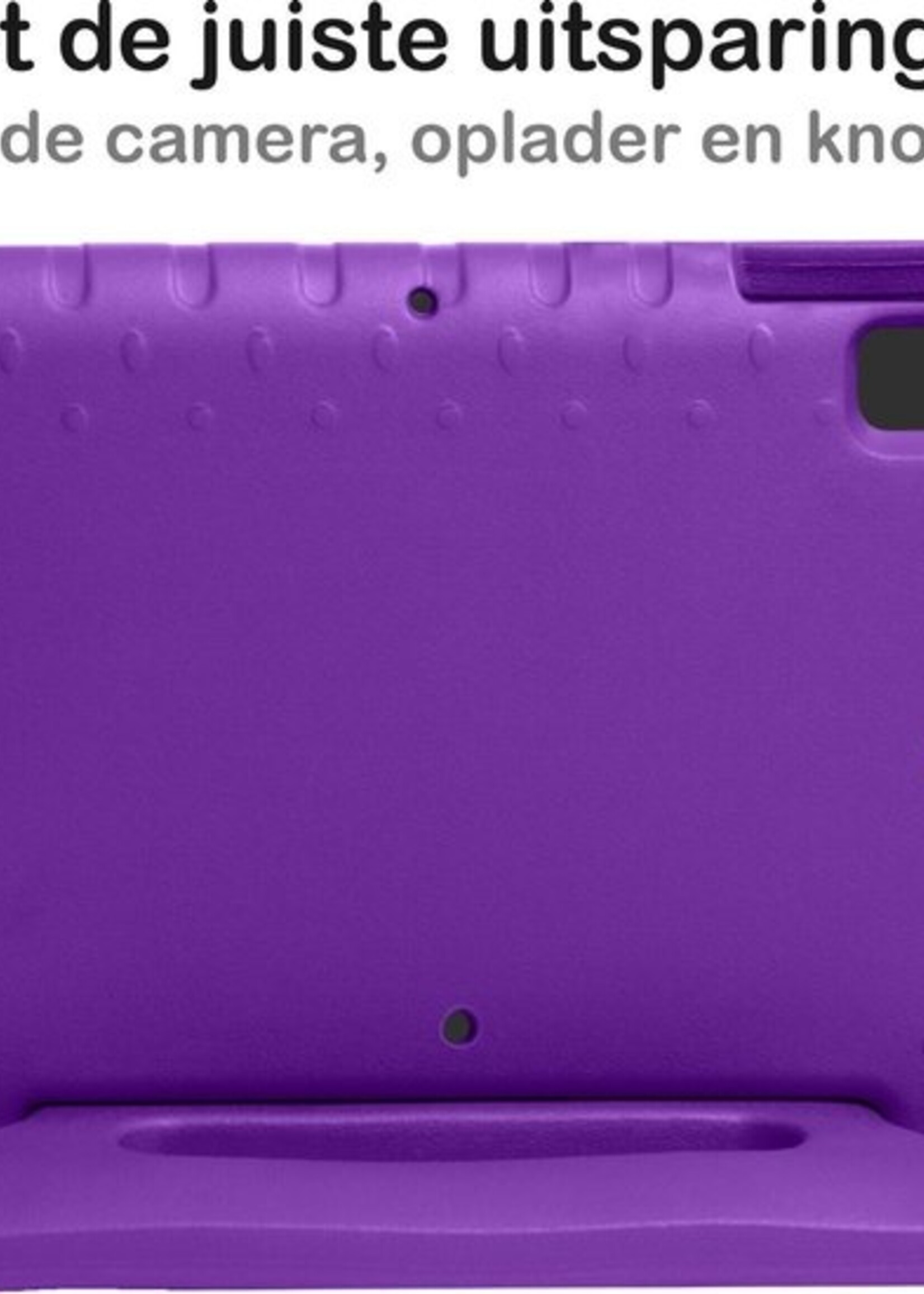 BTH Kinderhoes Geschikt voor iPad 10.2 2020 Hoes Kinder Hoesje Kids Case Cover Kidsproof - Hoesje Geschikt voor iPad 8 Hoesje Kinder Hoes - Paars
