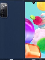BTH BTH Samsung Galaxy A41 hoesje siliconen - Donkerblauw