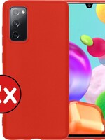 BTH BTH 2 PACK - Samsung Galaxy A41 hoesje siliconen - Rood