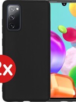 BTH BTH 2 PACK - Samsung Galaxy A41 hoesje siliconen - Zwart