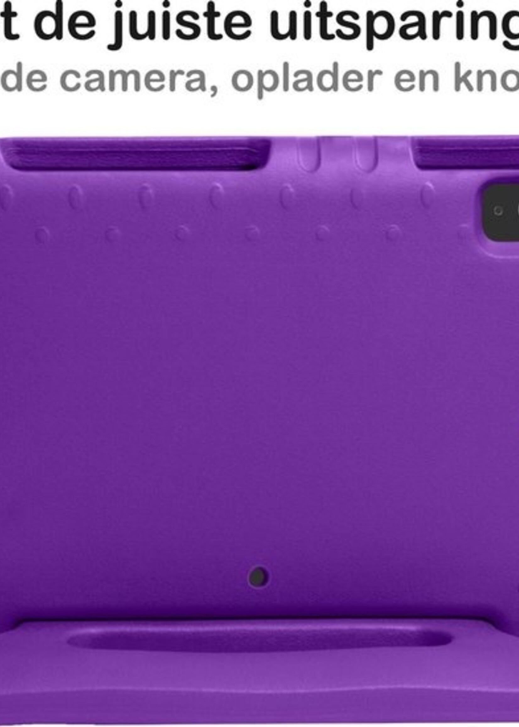 BTH Kinderhoes Geschikt voor iPad Air 2020 Hoes Kinder Hoesje Kids Case Cover Kidsproof - Hoesje Geschikt voor iPad Air 4 2020 Hoesje Kinder Hoes - Paars