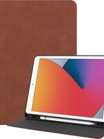 BTH BTH Luxe Lederen iPad 10.2 (2019/2020) Hoes met uitsparing Active Stylus Pen - Bruin