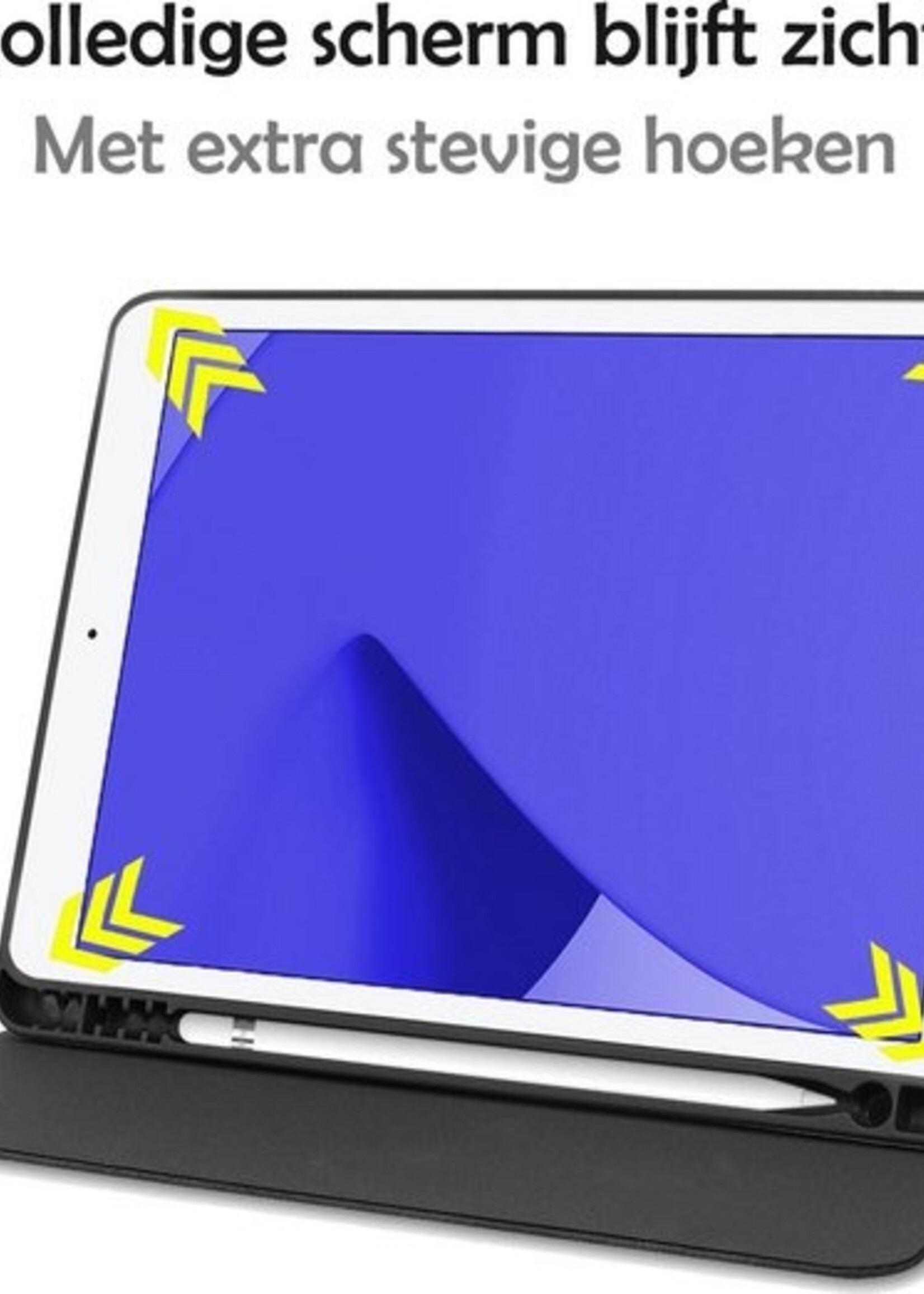 BTH Hoes Geschikt voor iPad 10.2 2019/2020 Hoes Luxe Book Case Met Uitsparing Geschikt voor Apple Pencil - Hoesje Geschikt voor iPad 7/8 Hoesje Cover Case - Bruin