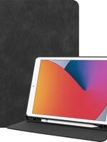 BTH BTH Luxe Lederen iPad 10.2 (2019/2020) Hoes met uitsparing Active Stylus Pen - Zwart