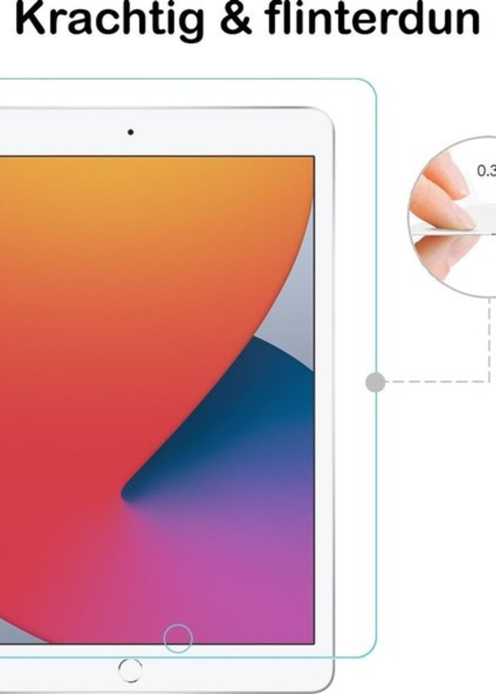 BTH Hoes Geschikt voor iPad 10.2 2019/2020 Hoes Luxe Book Case Met Uitsparing Geschikt voor Apple Pencil Met Screenprotector - Hoesje Geschikt voor iPad 7/8 Hoesje Cover Case - Lichtblauw