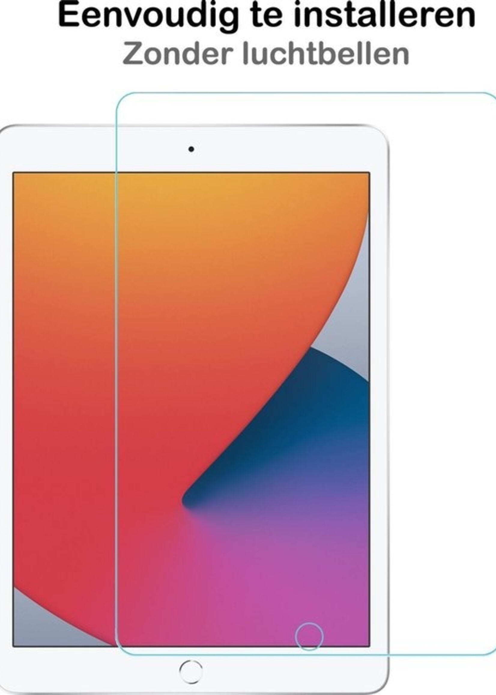 BTH Hoes Geschikt voor iPad 10.2 2019/2020 Hoes Luxe Book Case Met Uitsparing Geschikt voor Apple Pencil Met Screenprotector - Hoesje Geschikt voor iPad 7/8 Hoesje Cover Case - Lichtblauw