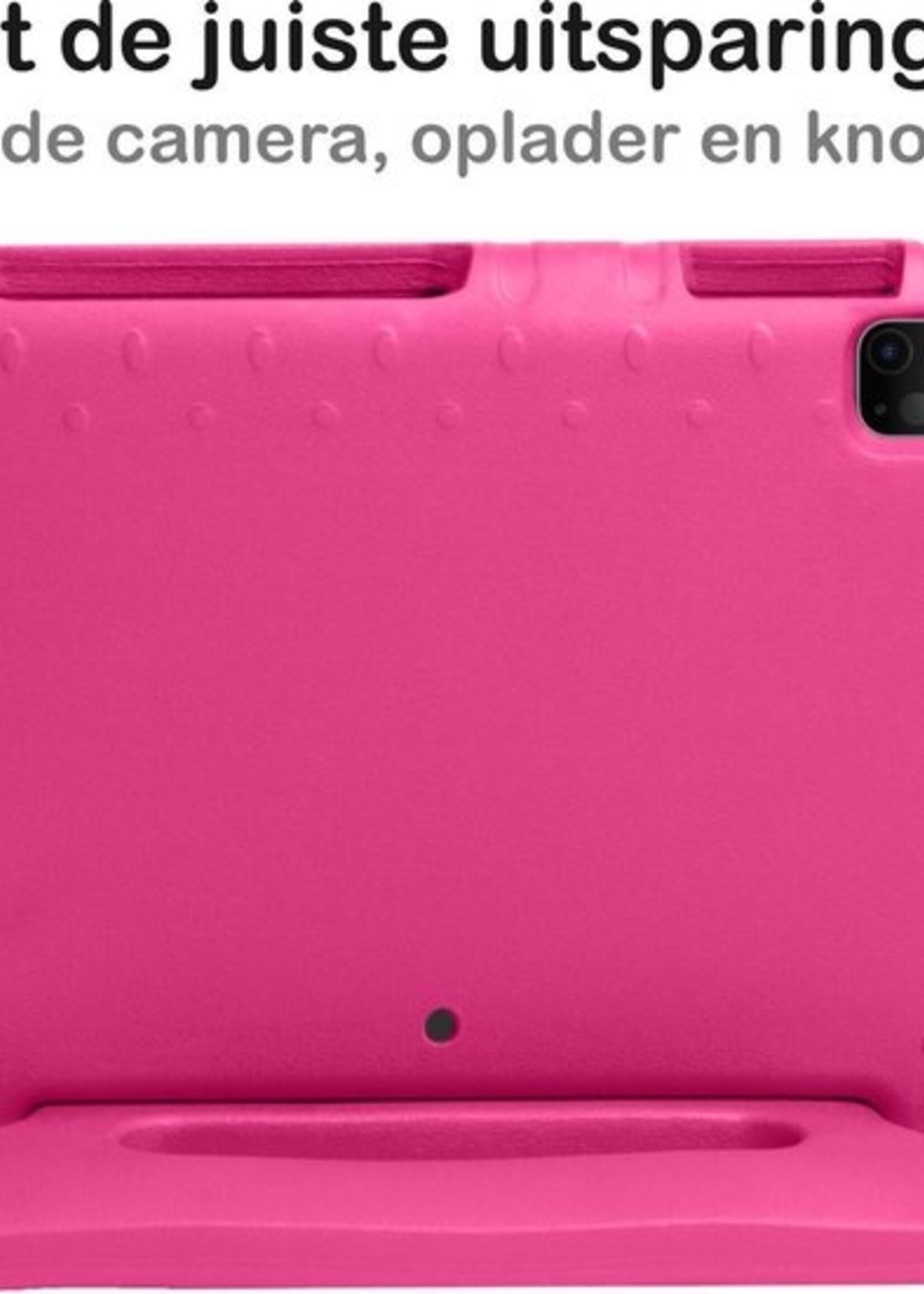 BTH Kinderhoes Geschikt voor iPad Pro 2020 (11 inch) Hoes Kinder Hoesje Kids Case Cover Kidsproof Met Screenprotector - Hoesje Geschikt voor iPad Pro 11 inch (2020) Hoesje Kinder Hoes - Roze