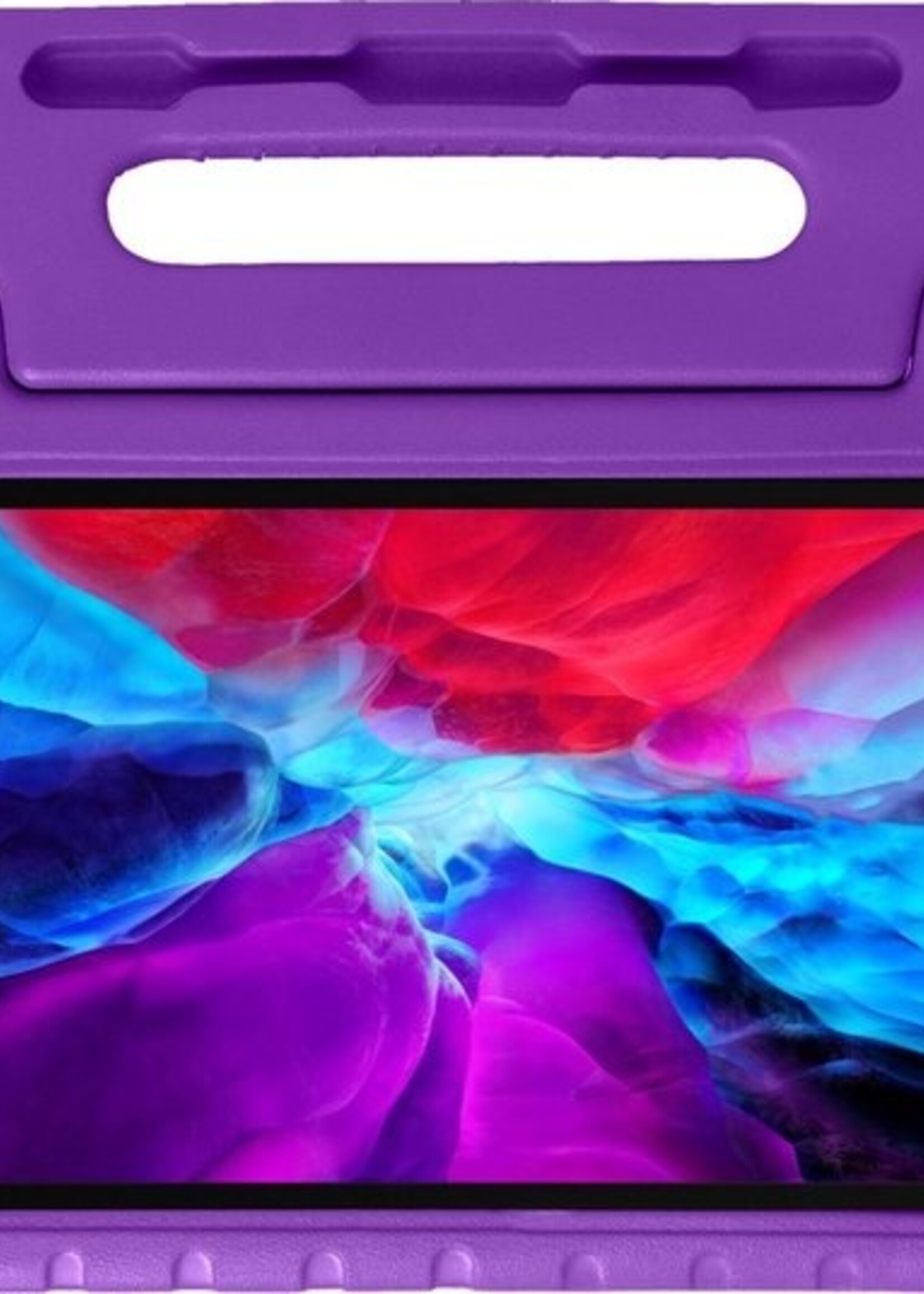 BTH Kinderhoes Geschikt voor iPad Pro 2020 (11 inch) Hoes Kinder Hoesje Kids Case Cover Kidsproof Met Screenprotector - Hoesje Geschikt voor iPad Pro 11 inch (2020) Hoesje Kinder Hoes - Paars