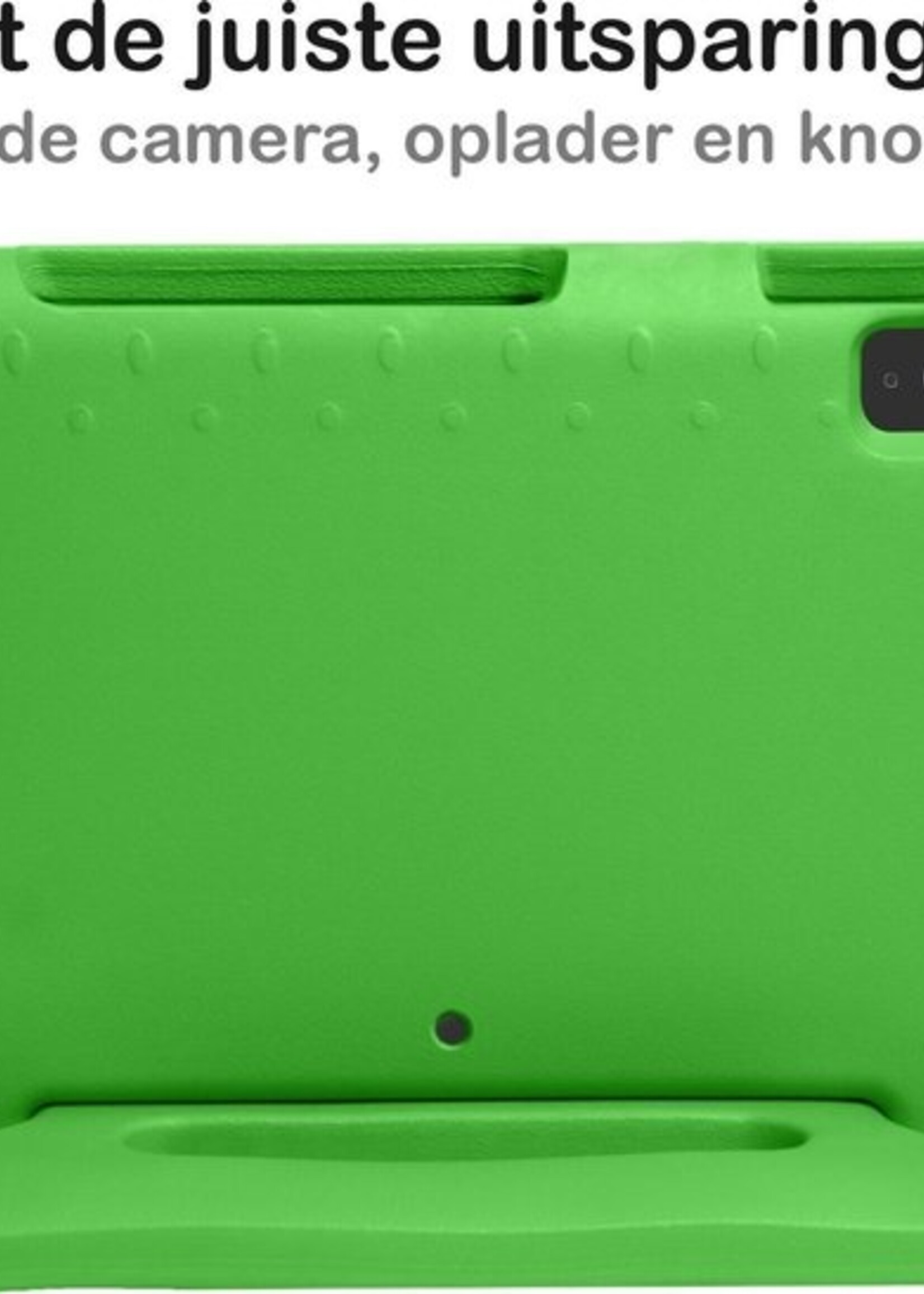 BTH Kinderhoes Geschikt voor iPad Air 2020 Hoes Kinder Hoesje Kids Case Cover Kidsproof - Hoesje Geschikt voor iPad Air 4 2020 Hoesje Kinder Hoes - Groen